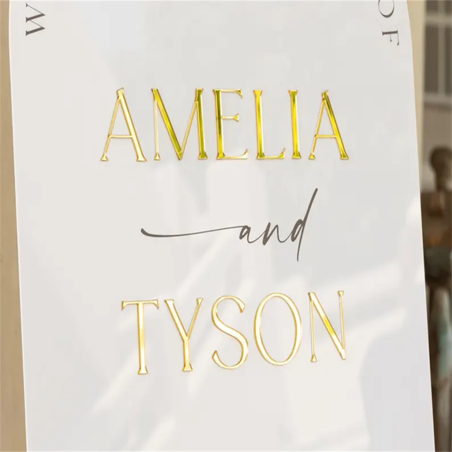 Wedding Welcome Sign - Personalized acrylic wedding welcome sign, modern and fashionable decoration of the wedding entrance. Welcome to our wedding sign
