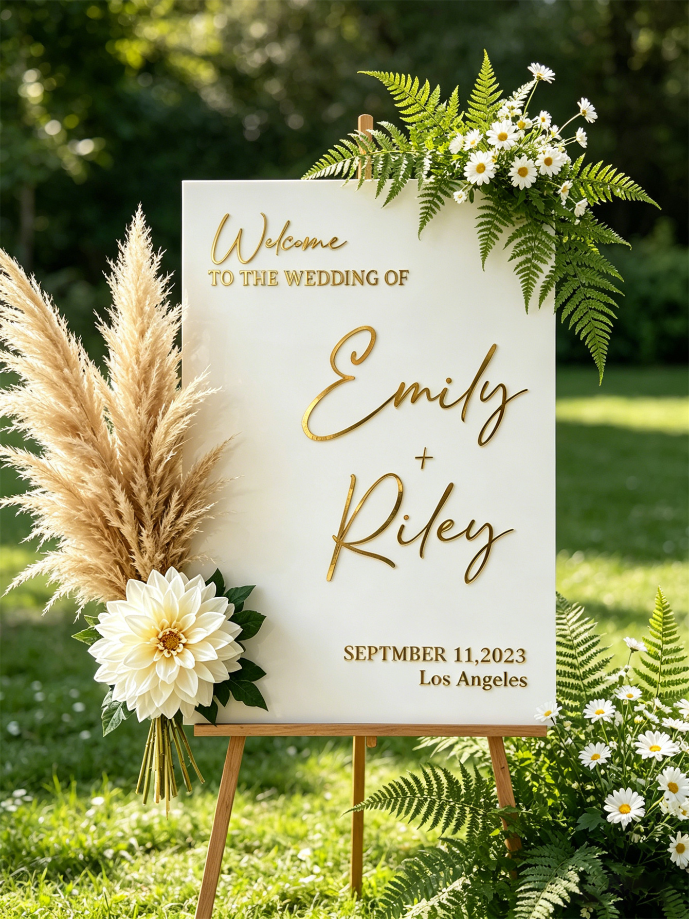 Wedding Welcome Sign - Personalized acrylic wedding welcome sign, modern and fashionable decoration of the wedding entrance. Welcome to our wedding sign