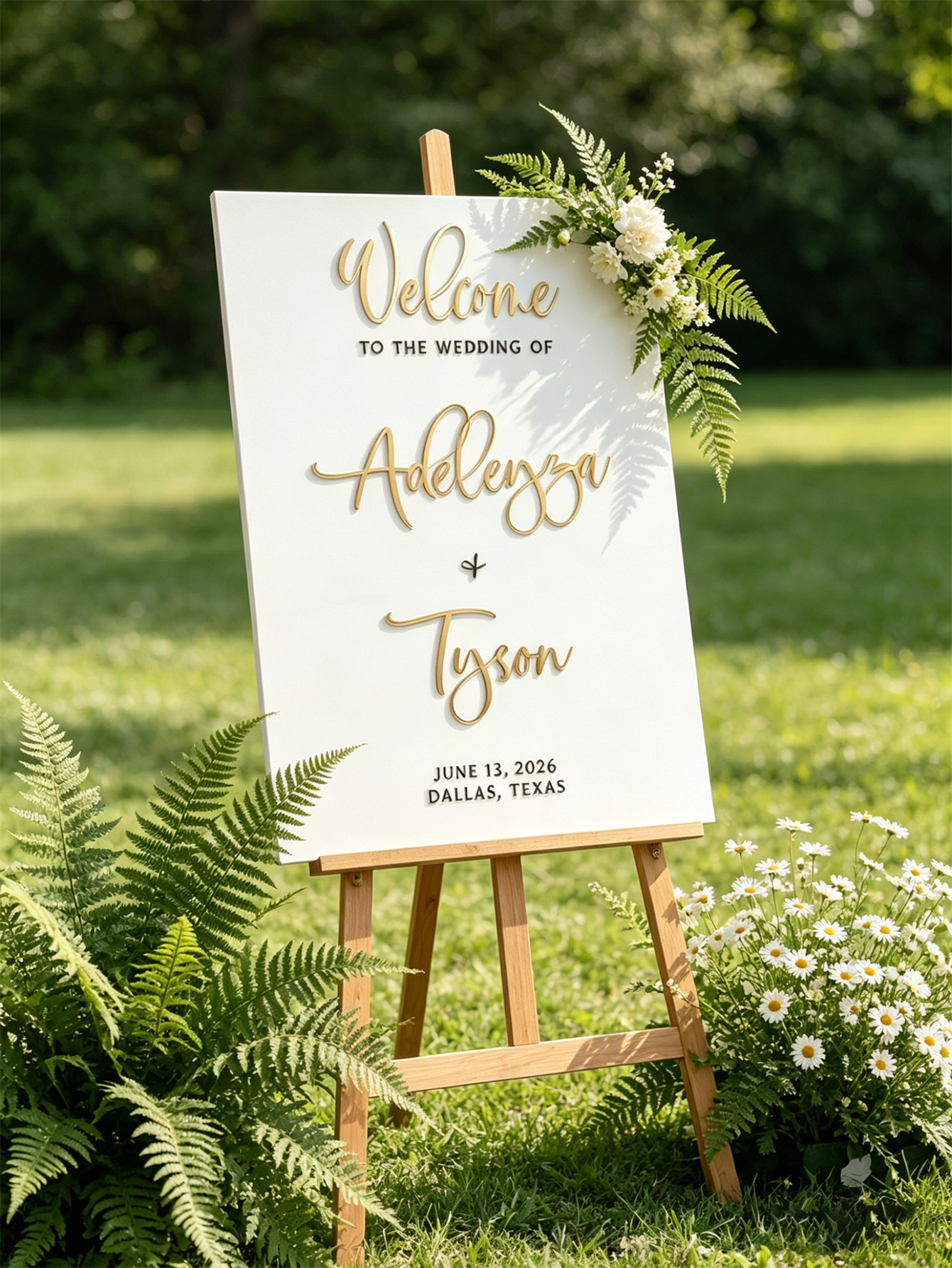 Wedding Welcome Sign - Personalized acrylic wedding welcome sign, modern and fashionable decoration of the wedding entrance. Welcome to our wedding sign