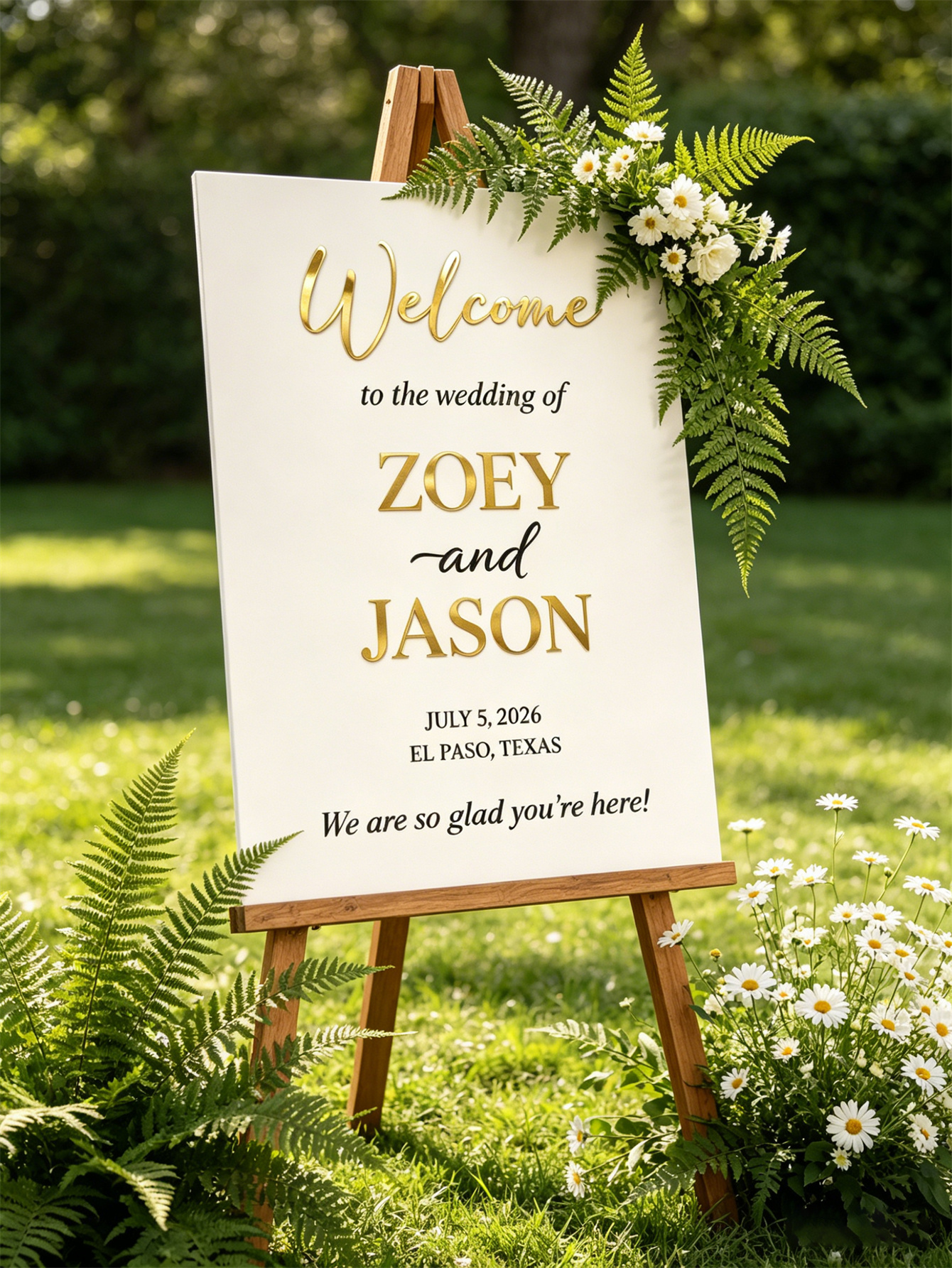 Wedding Welcome Sign - Personalized acrylic wedding welcome sign, modern and fashionable decoration of the wedding entrance. Welcome to our wedding sign