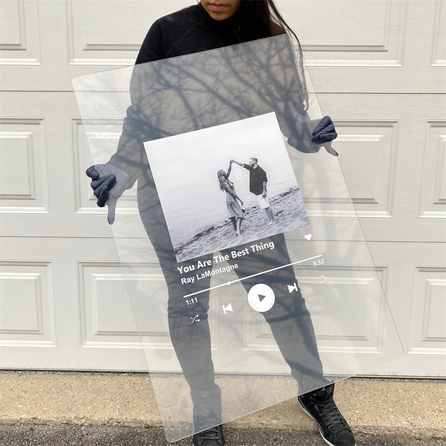 Music Player Style Acrylic Wedding Guest Book