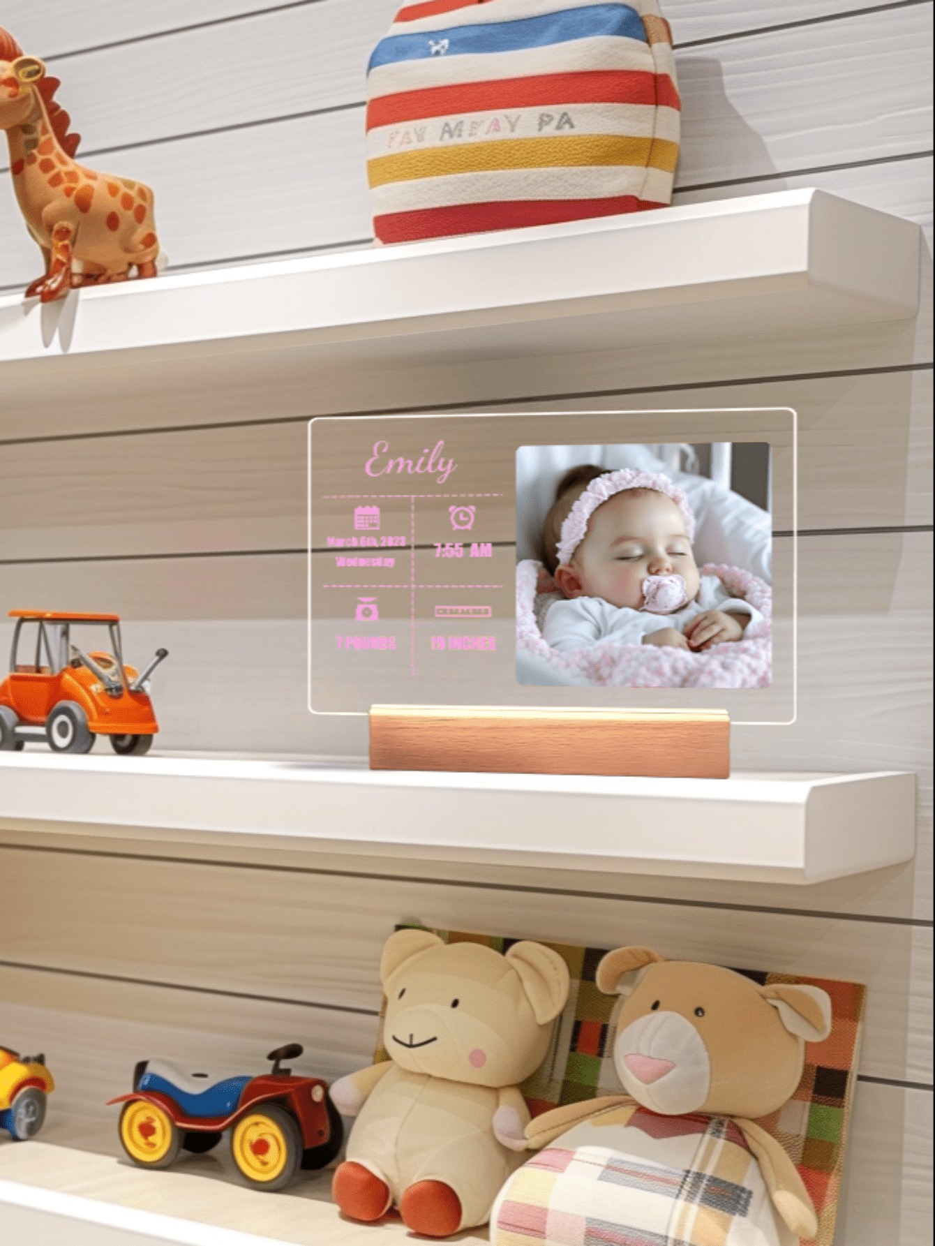 Personalized Couples Heart Photo Night Light