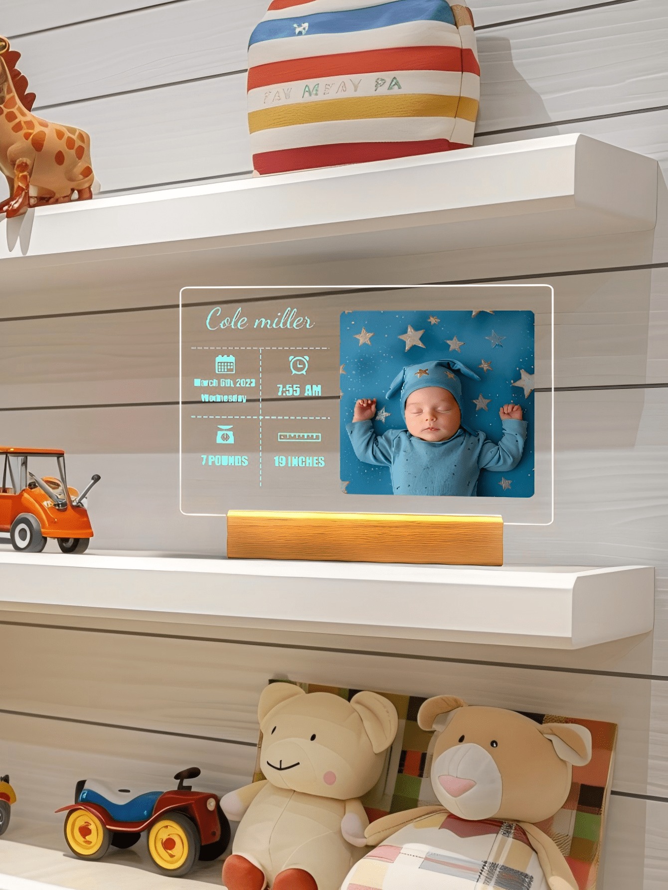 Personalized Couples Heart Photo Night Light