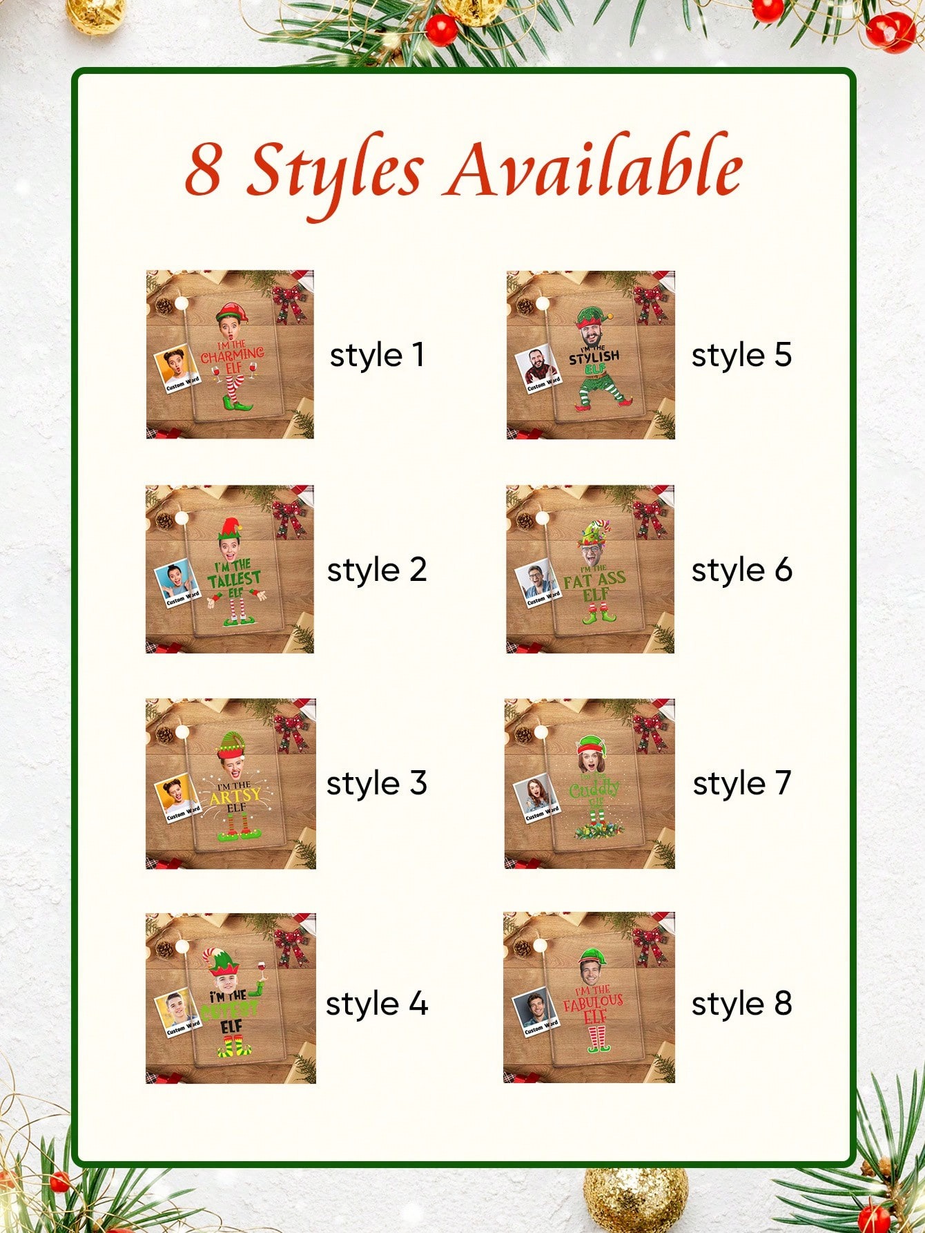 Custom Elf Photo Night Light