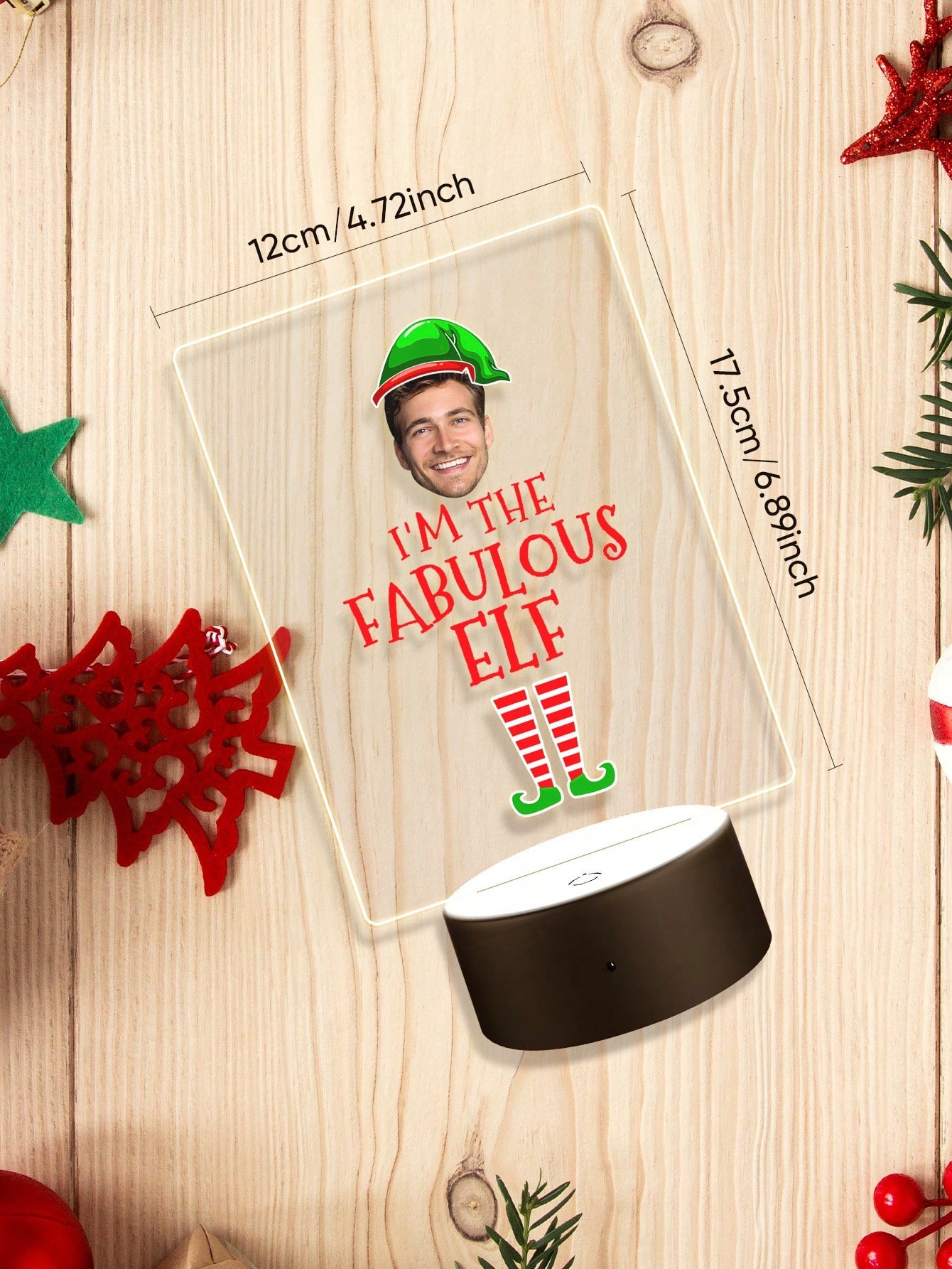 Custom Elf Photo Night Light