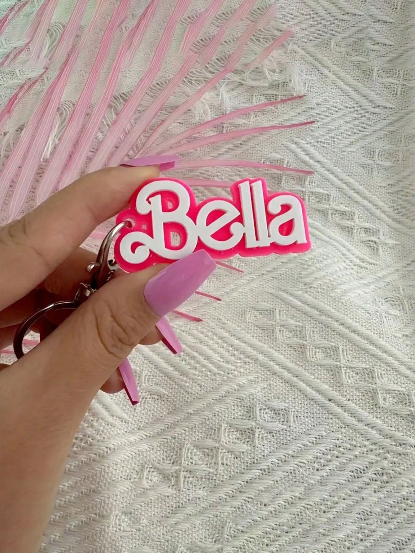 Pinky Personalized Acrylic Keychain Double-Layer