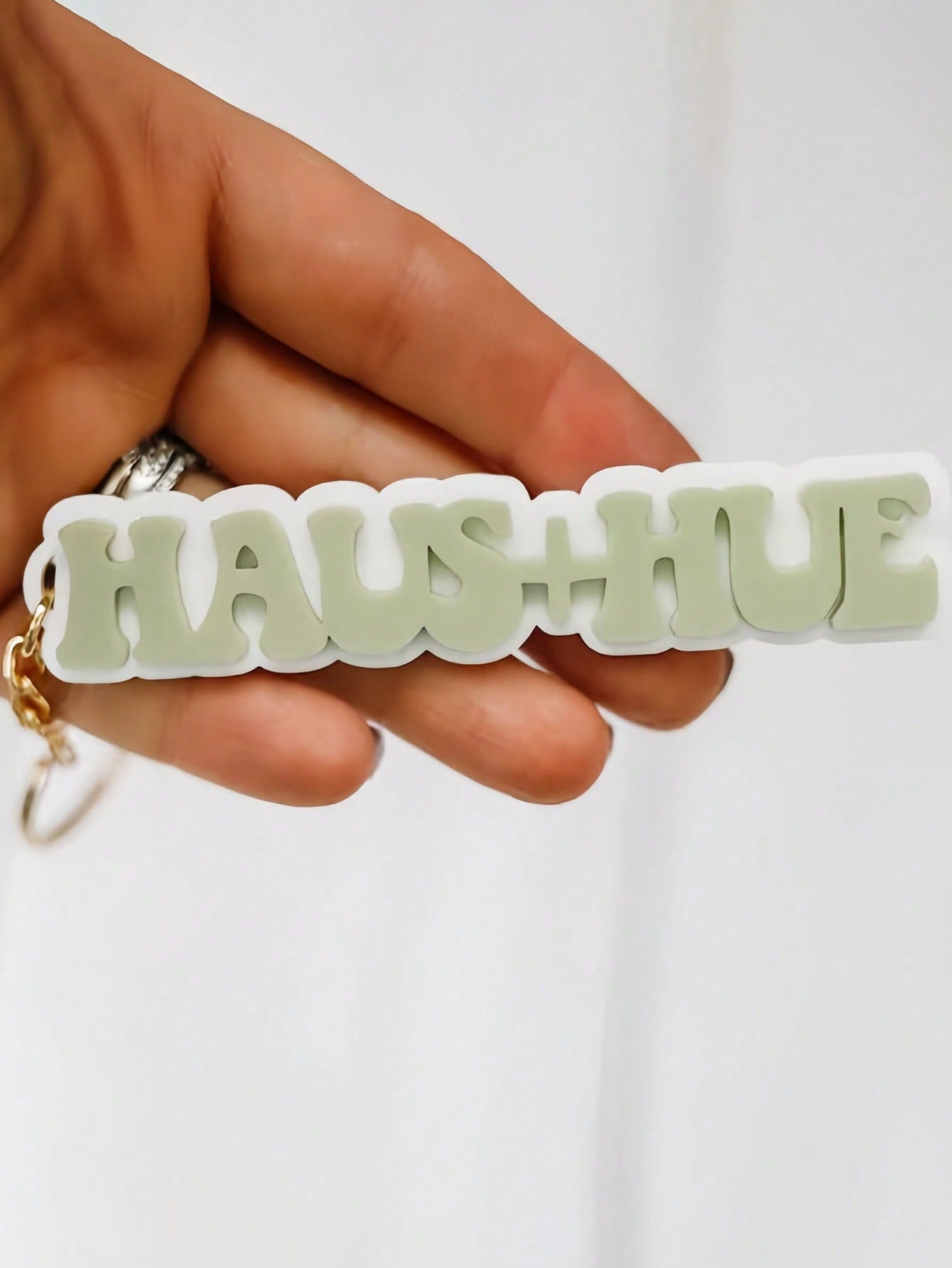 Personalized Retro Name Tag Acrylic Keychain