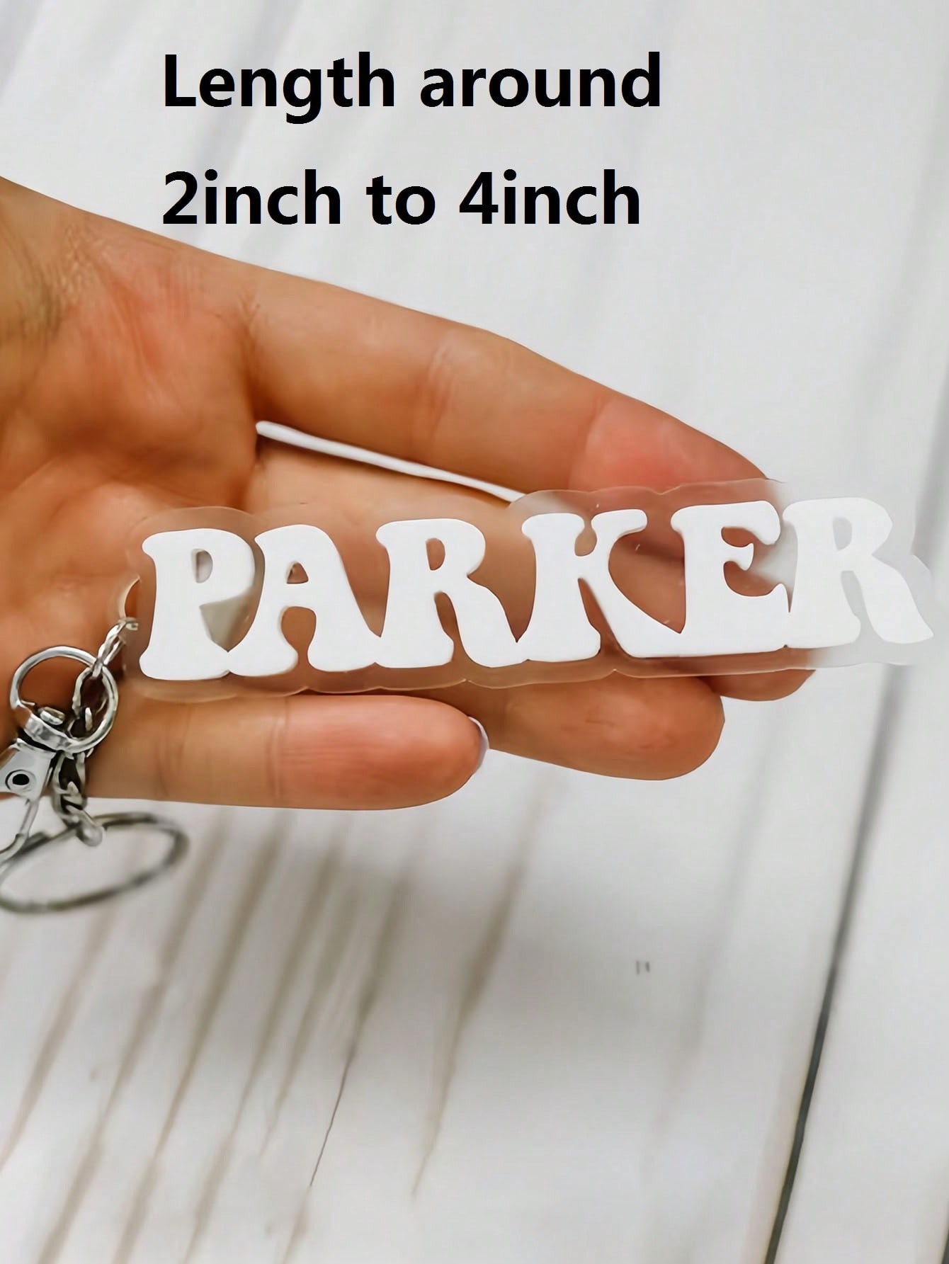 Personalized Retro Name Tag Acrylic Keychain