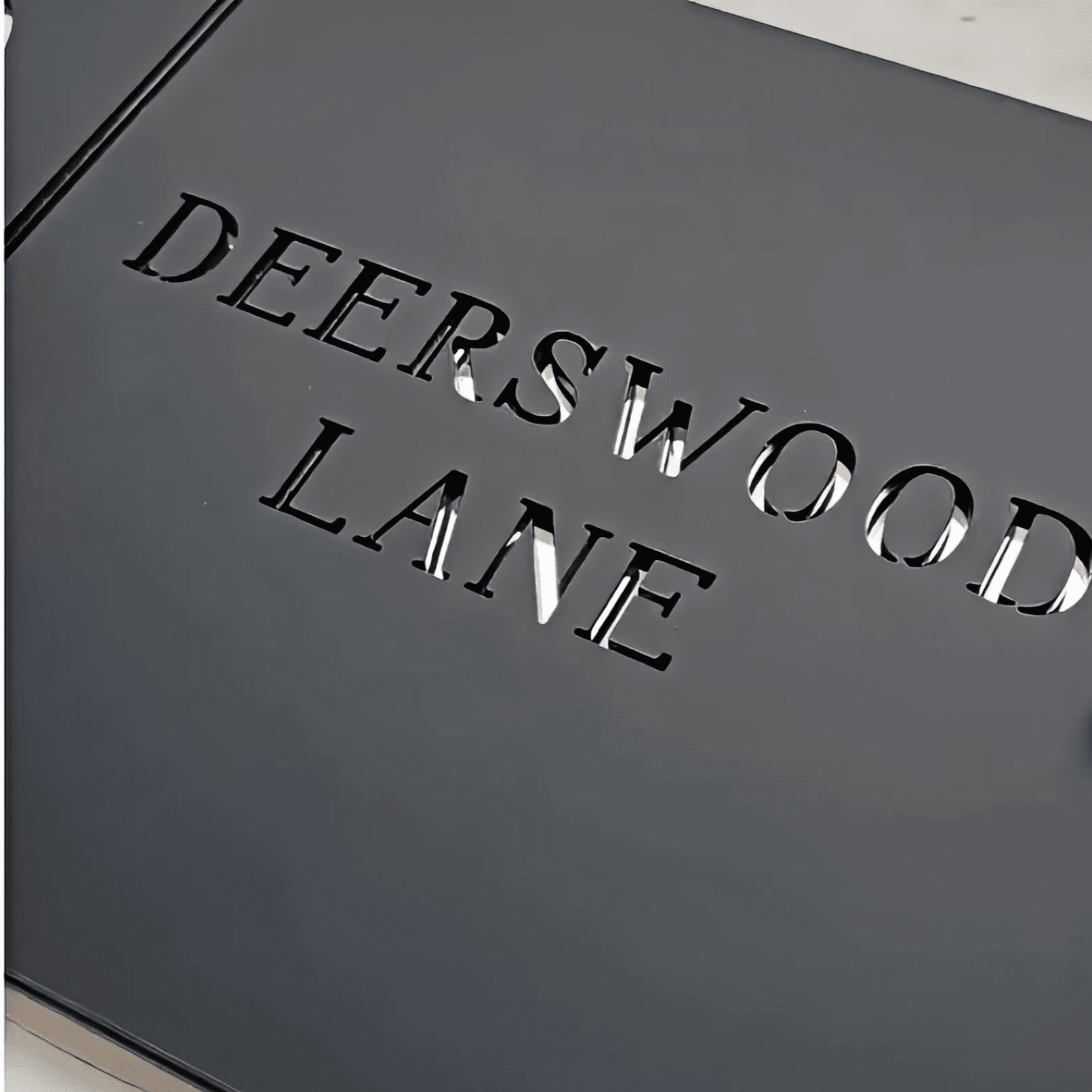 Customize Acrylic House Number Sign in Black & Gold