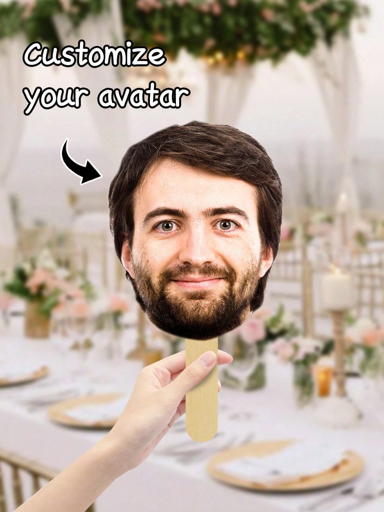 Customizable Big Faces On A Stick Fun Party Decoration