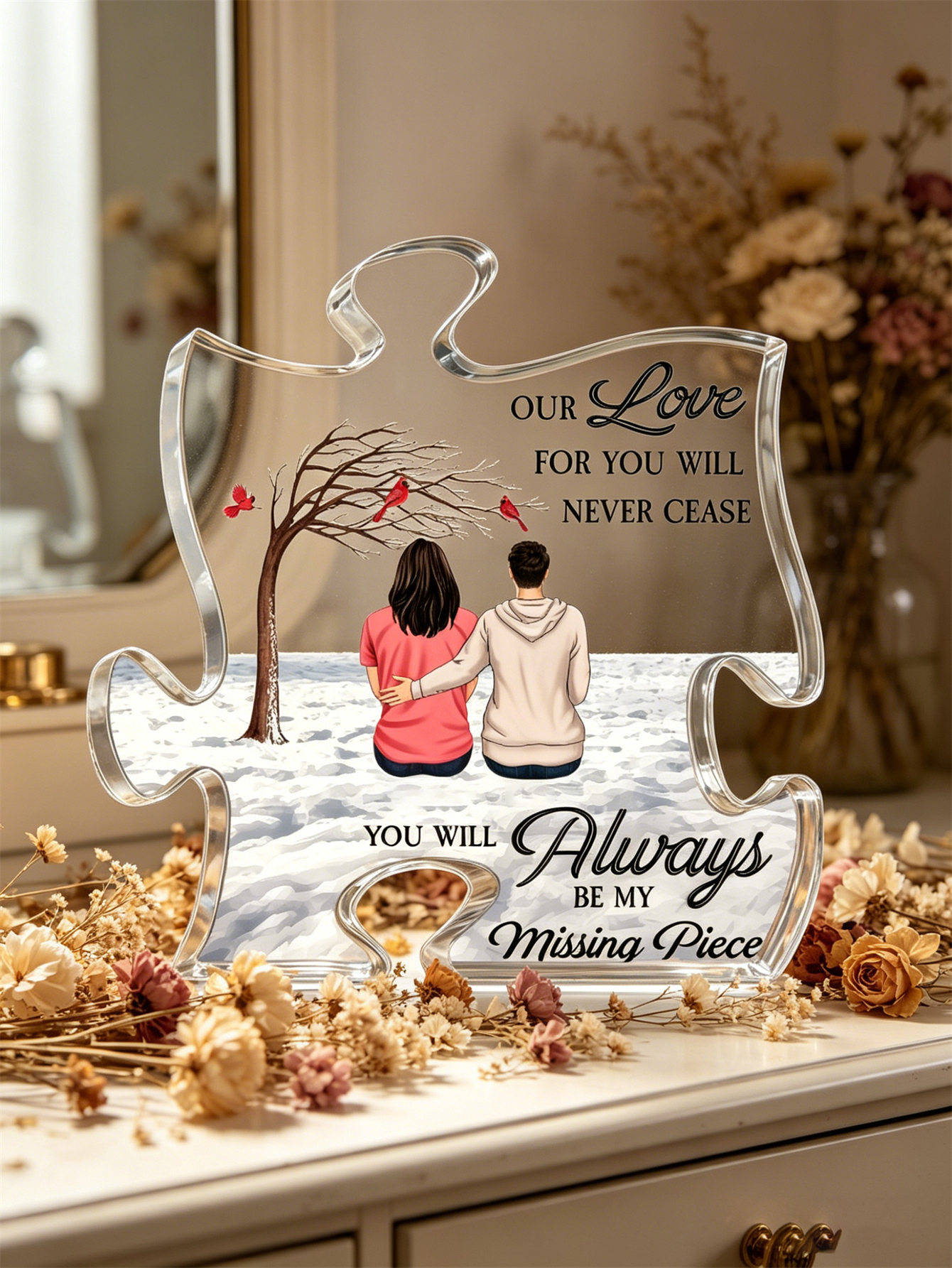 Personalized Family Puzzle Piece Acrylic Plaque