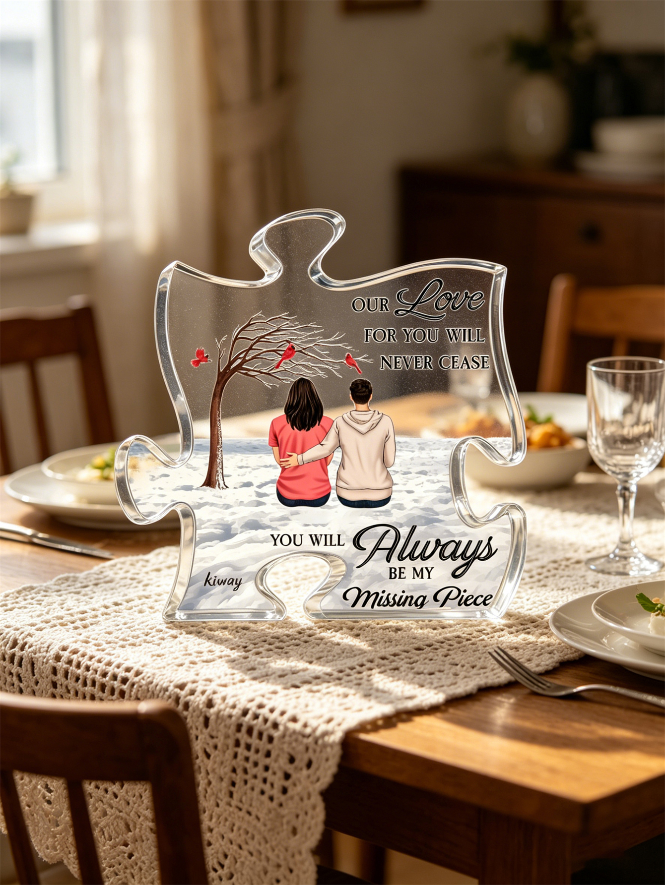 Personalized Family Puzzle Piece Acrylic Plaque