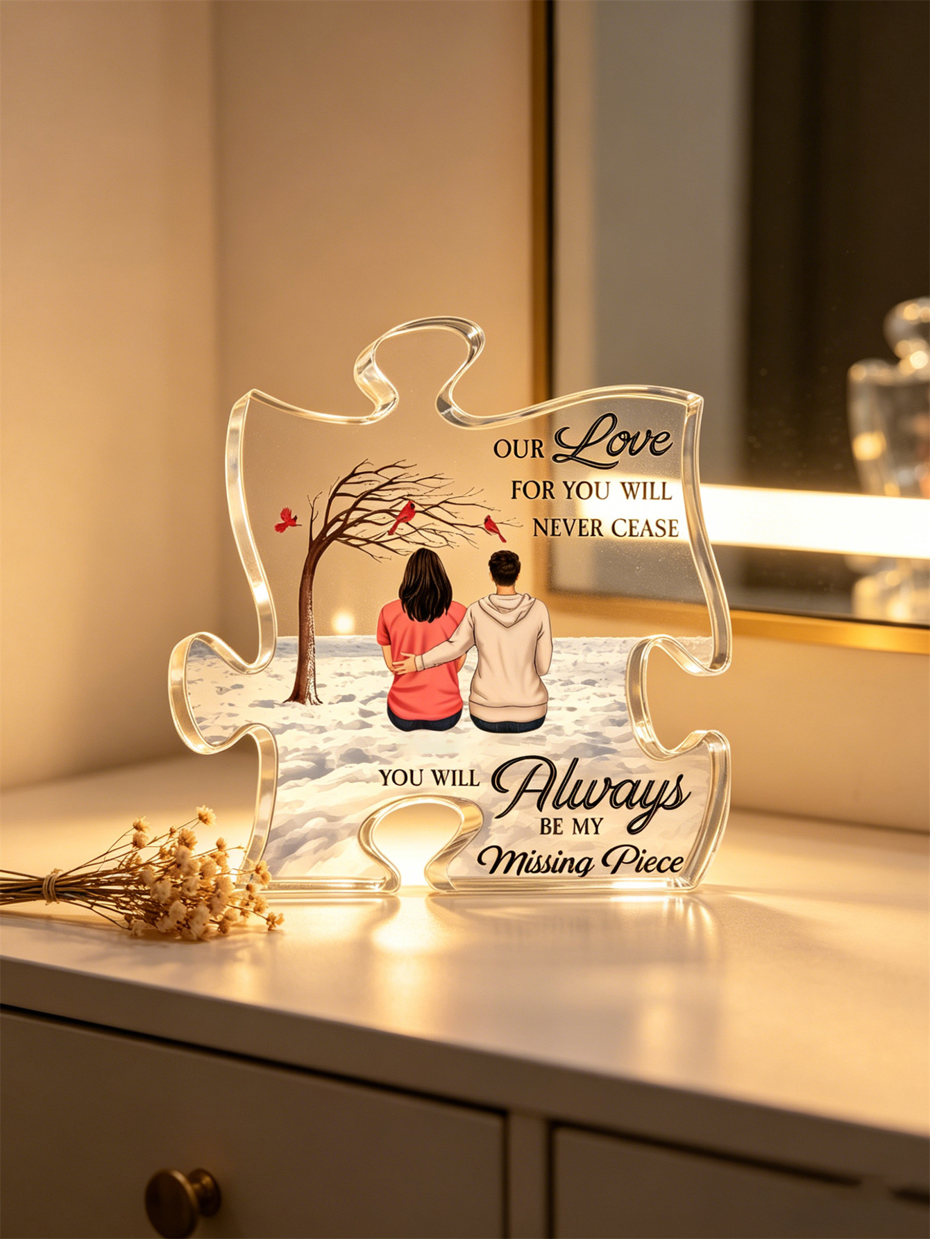 Personalized Family Puzzle Piece Acrylic Plaque