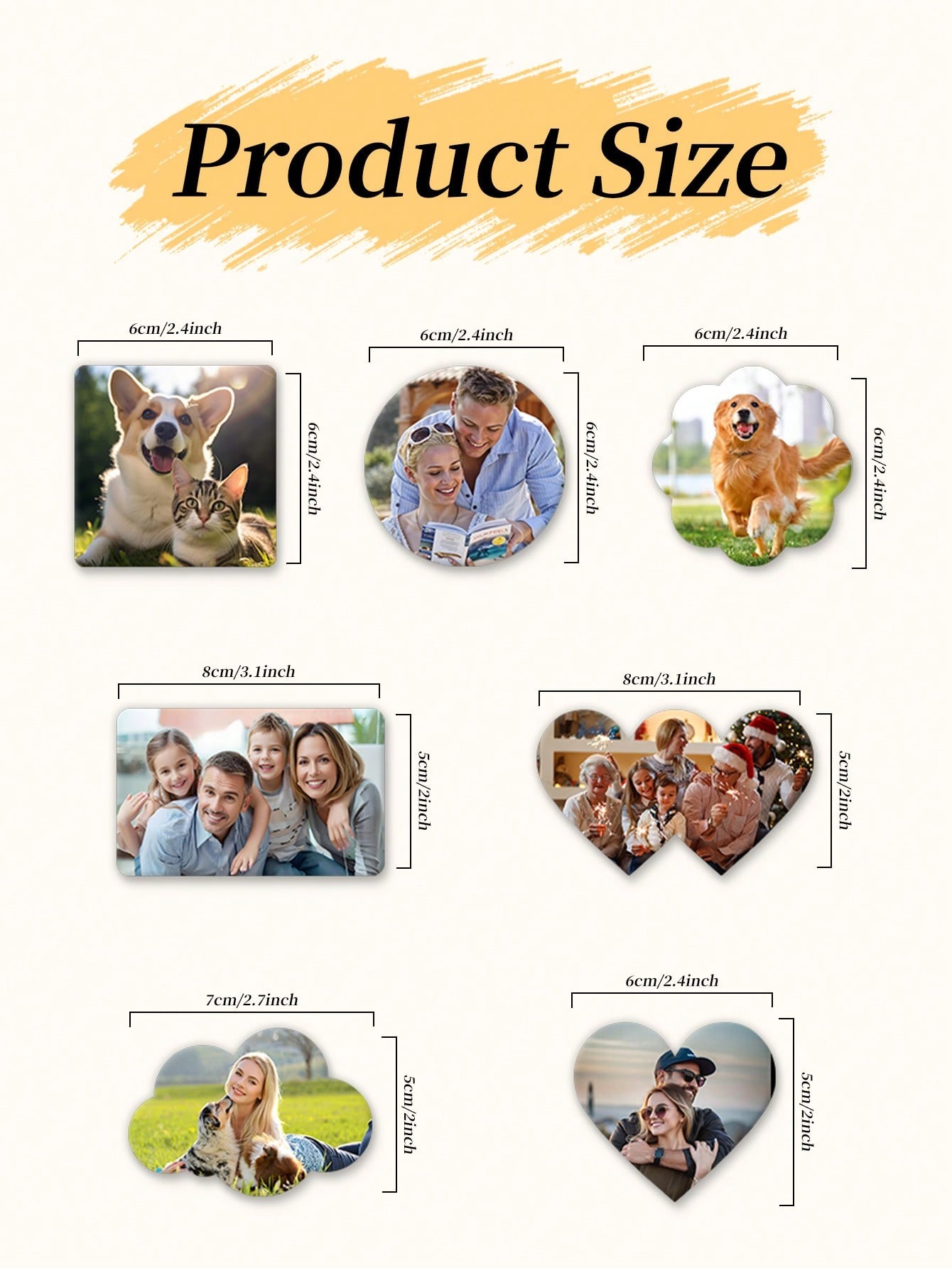 Acrylic Fridge Magnet – Personalized Photo Refrigerator Sticker