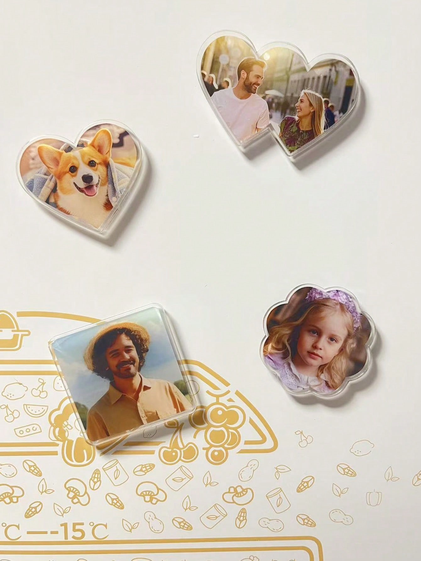 Acrylic Fridge Magnet – Personalized Photo Refrigerator Sticker