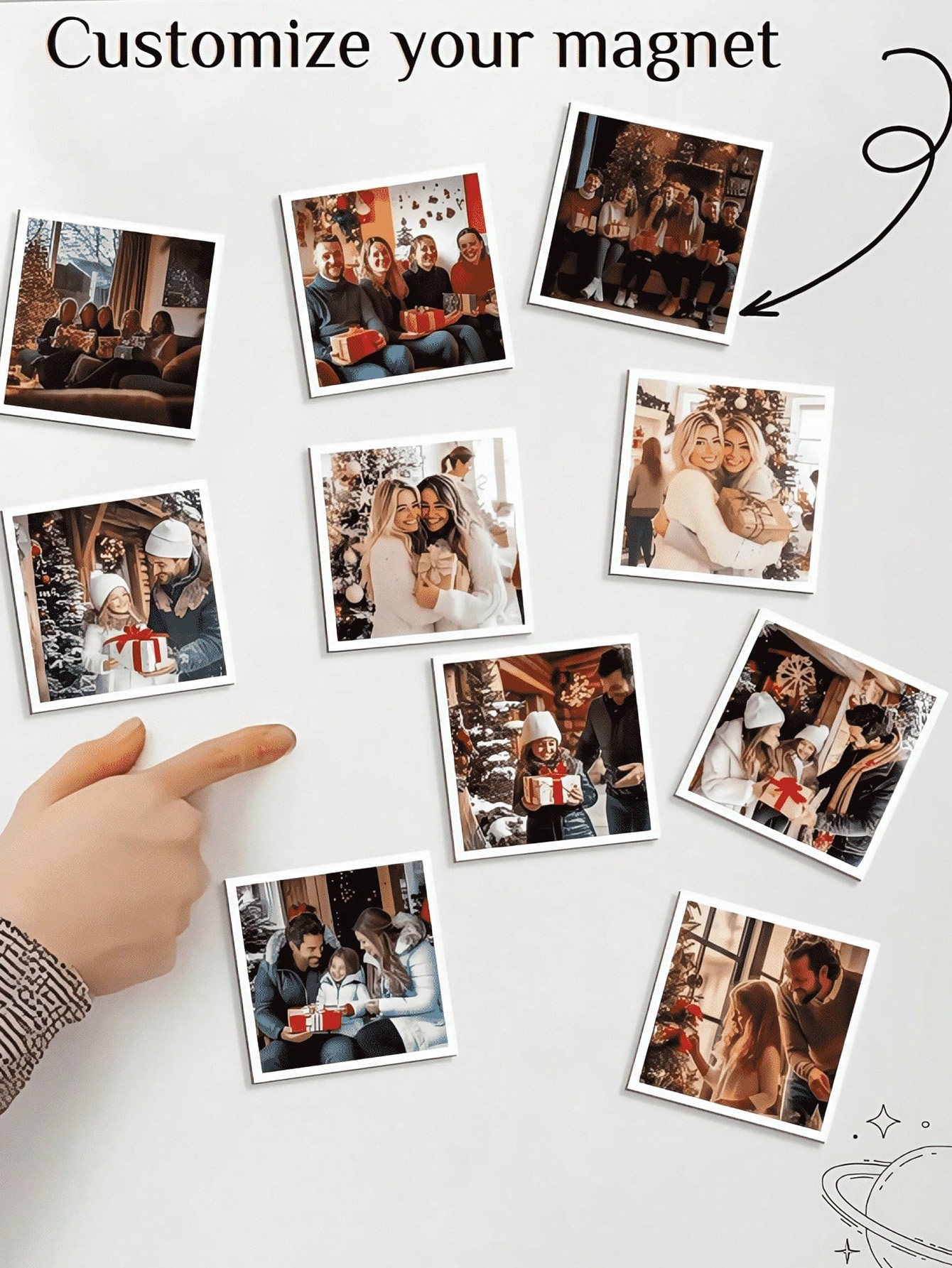 Christmas Photo Magnets – Personalized Holiday Fridge Gift