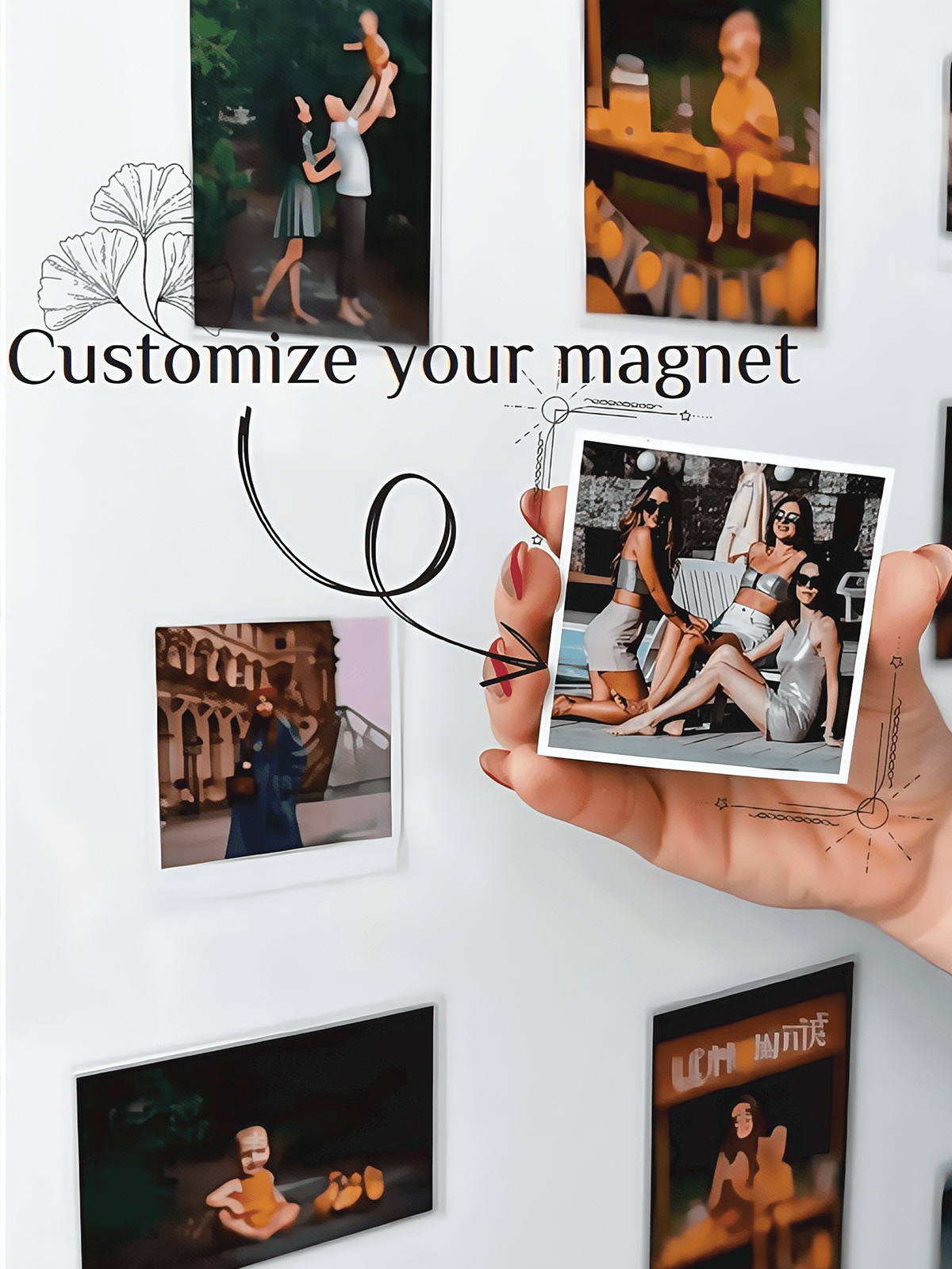 Photo Fridge Magnets - Custom Picture Refrigerator Magnet Set - Magnetic Backing - Perfect Gift For Home Decor  Decoration, Personalized Gift, Custom Gift