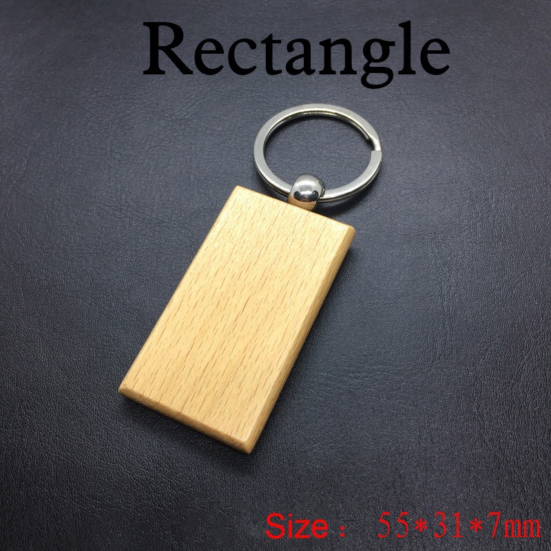 Custom Engraved Wooden Keychain with Name