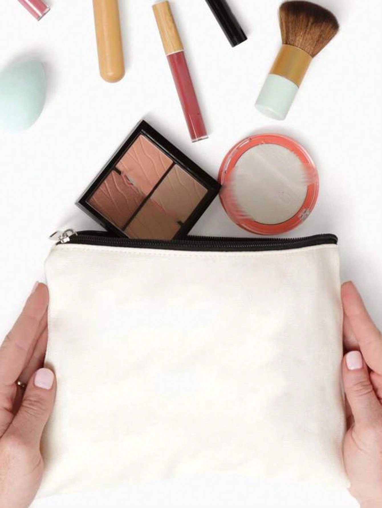 Picture printing, custom clutch storage bag, unique design portable multifunctional women
