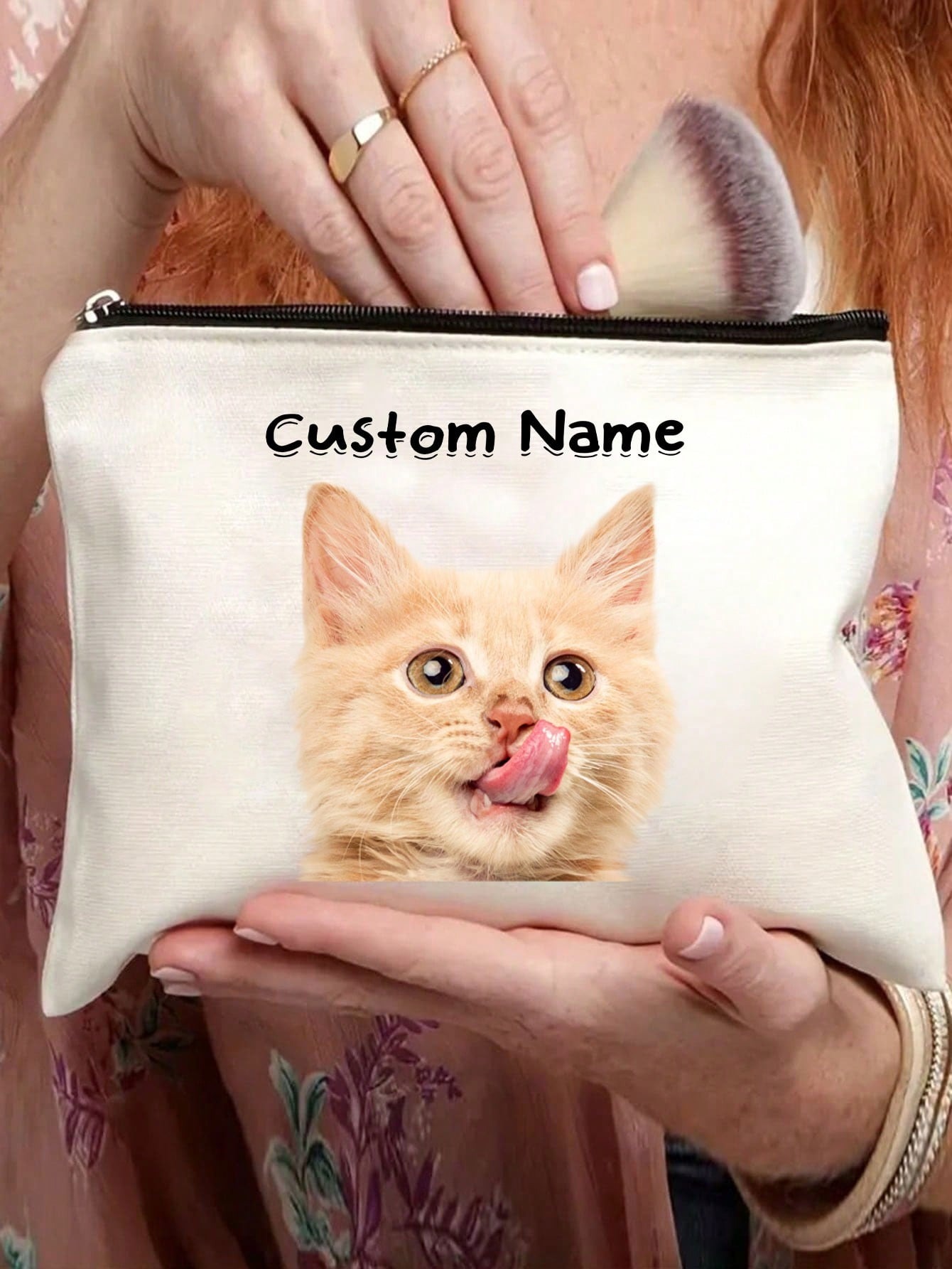 Picture printing, custom clutch storage bag, unique design portable multifunctional women