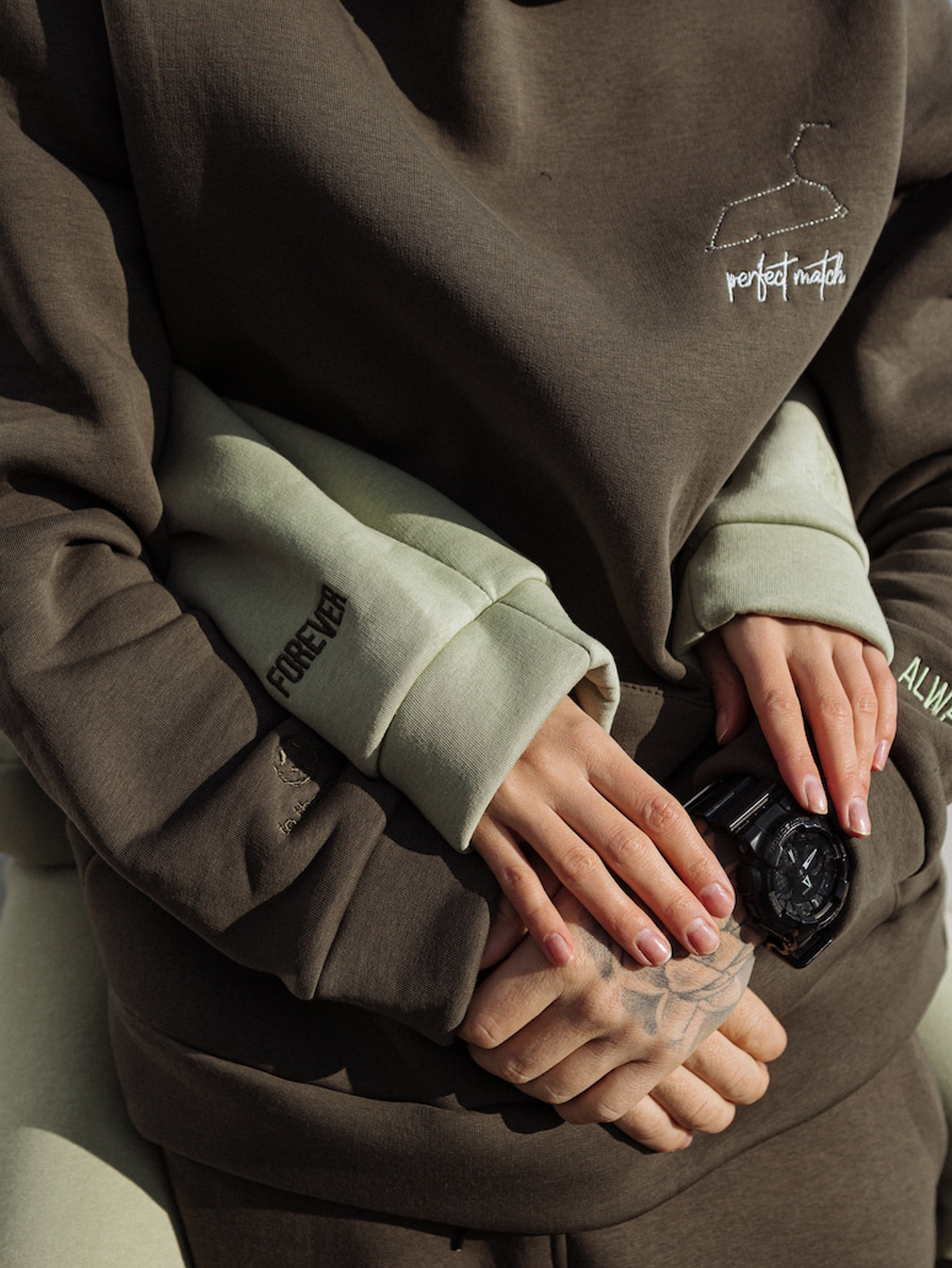 Embroidered Couple Hoodie with Name