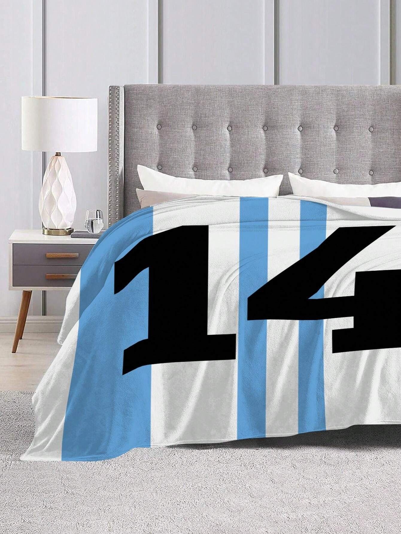 Customizable Name Text Knitted Blanket