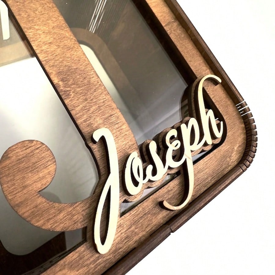 Personal Cute Transparent Wooden Letter Bank