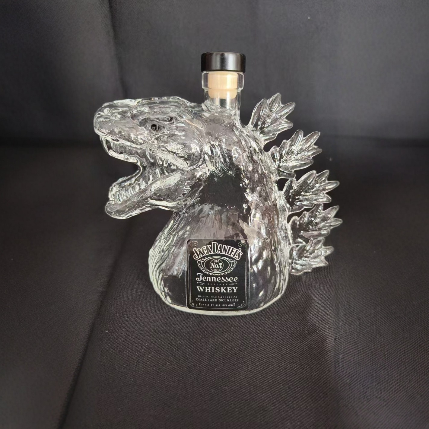 Customizable Name Godzilla Whiskey Bottle