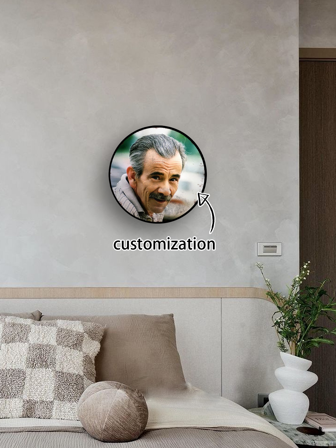 DIY Round Metal Wall Sign