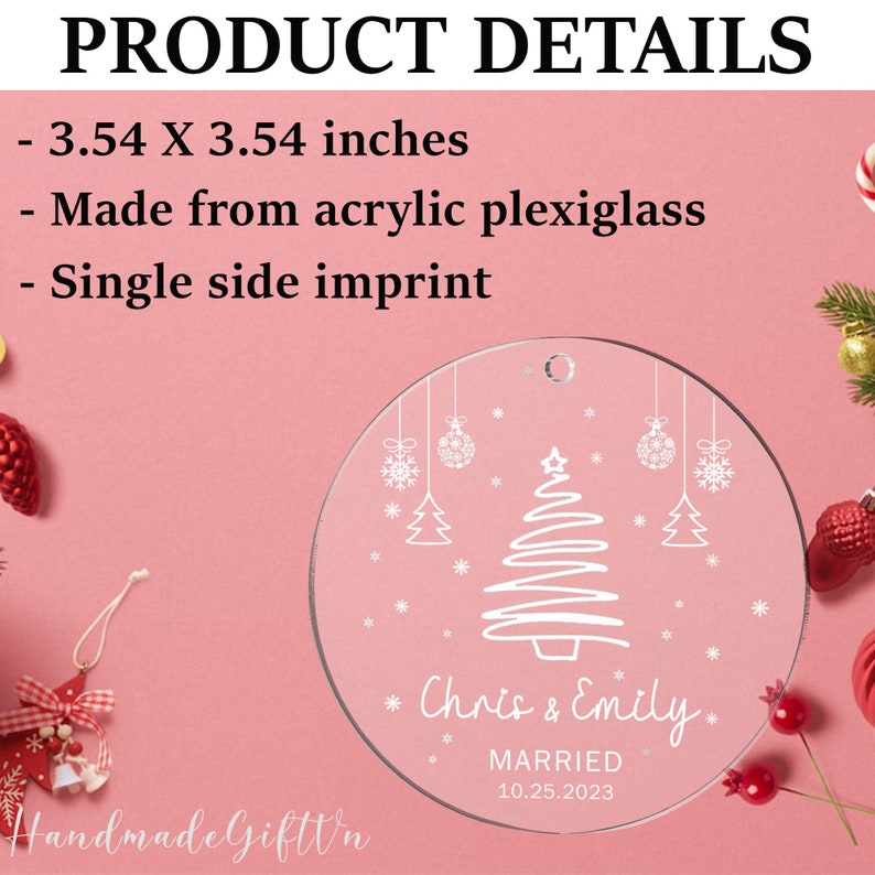 Customizable Christmas Acrylic Decoration