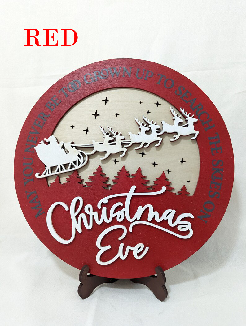 May You Never Be Too Grown Up 6" Christmas Tier Tray Round Sign