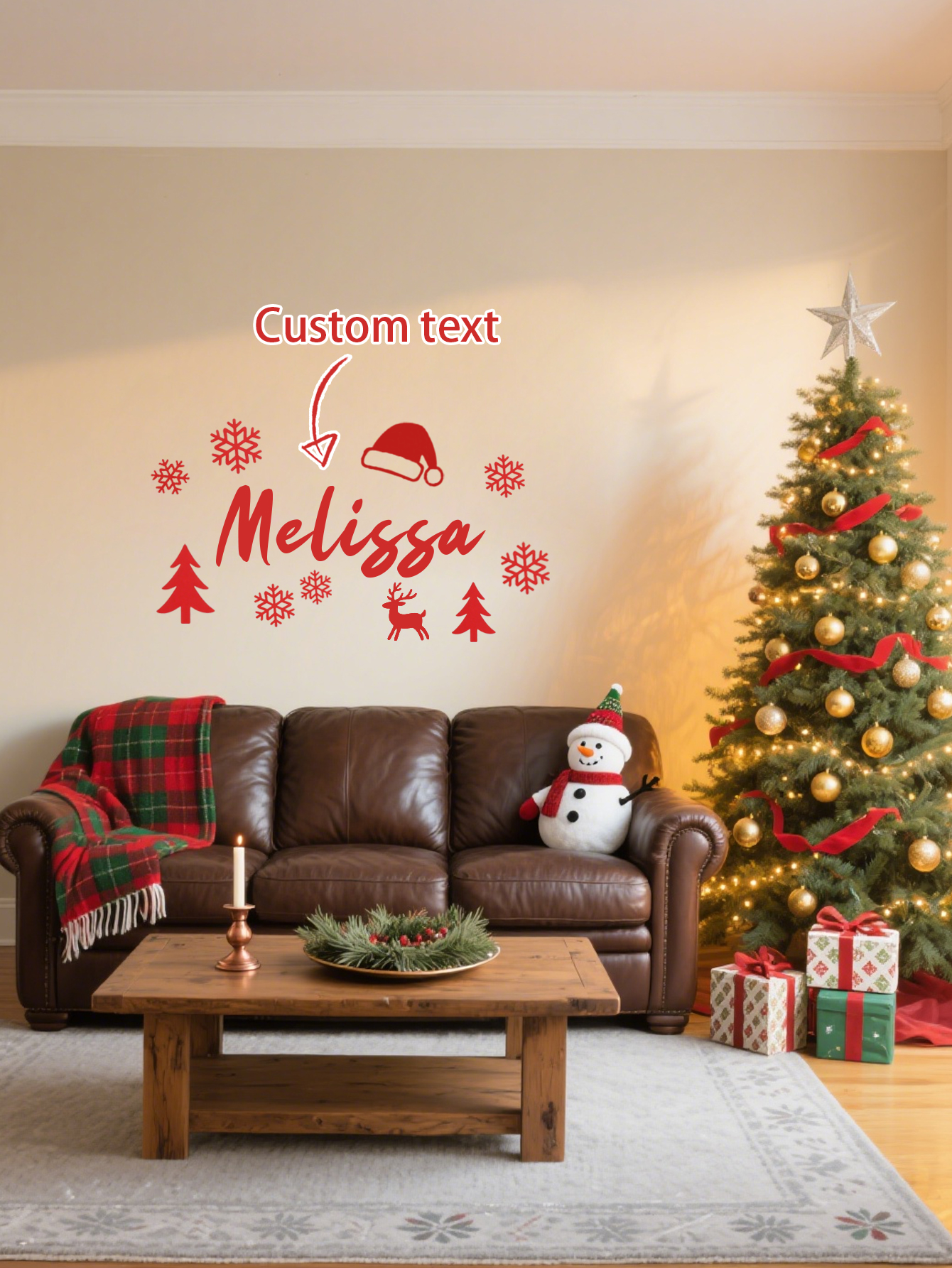 Personalized Christmas Wall Decal