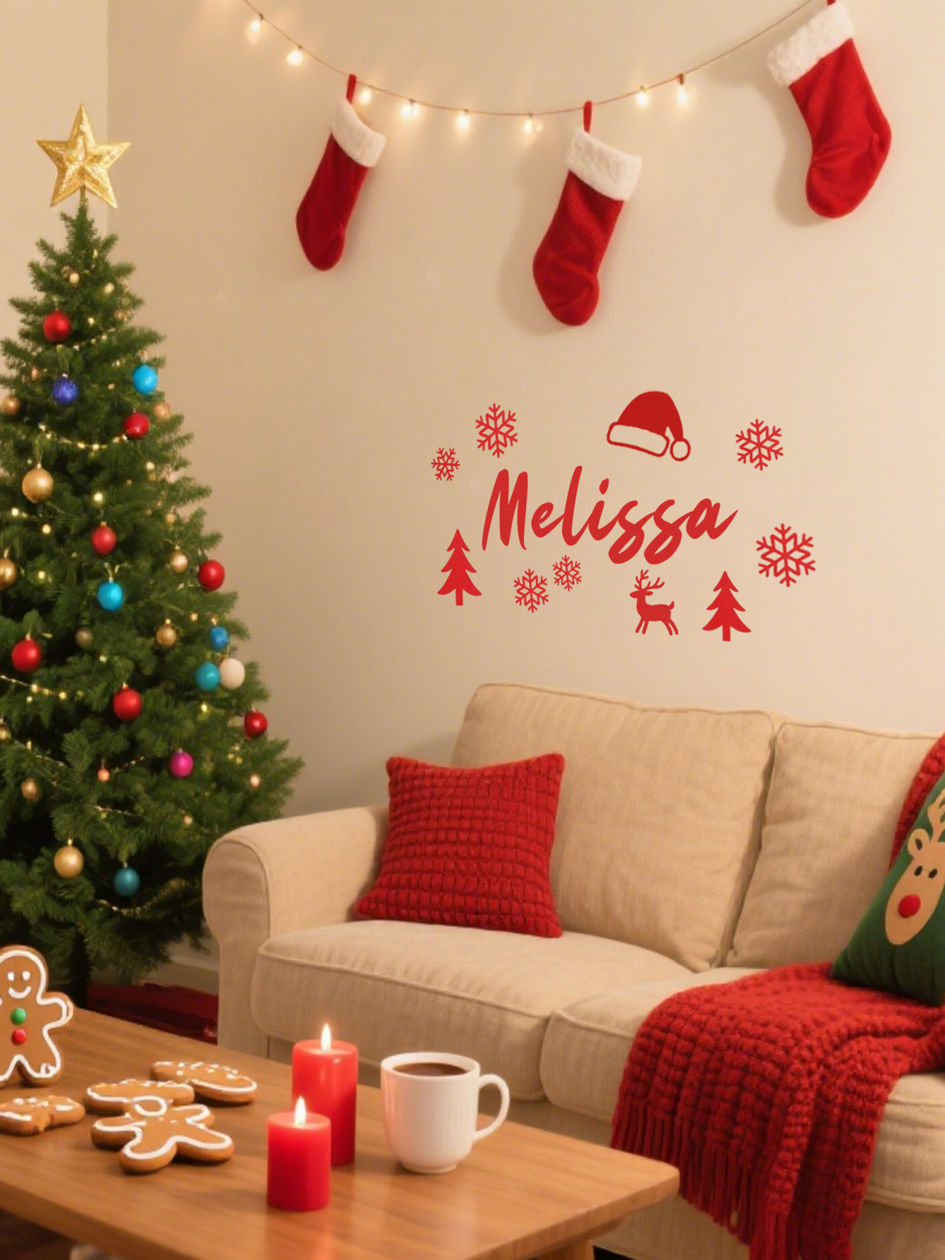 Personalized Christmas Wall Decal