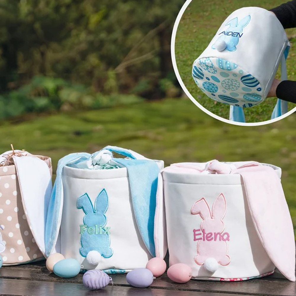 Easter Rabbit Bucket Rabbit Tail Bag
