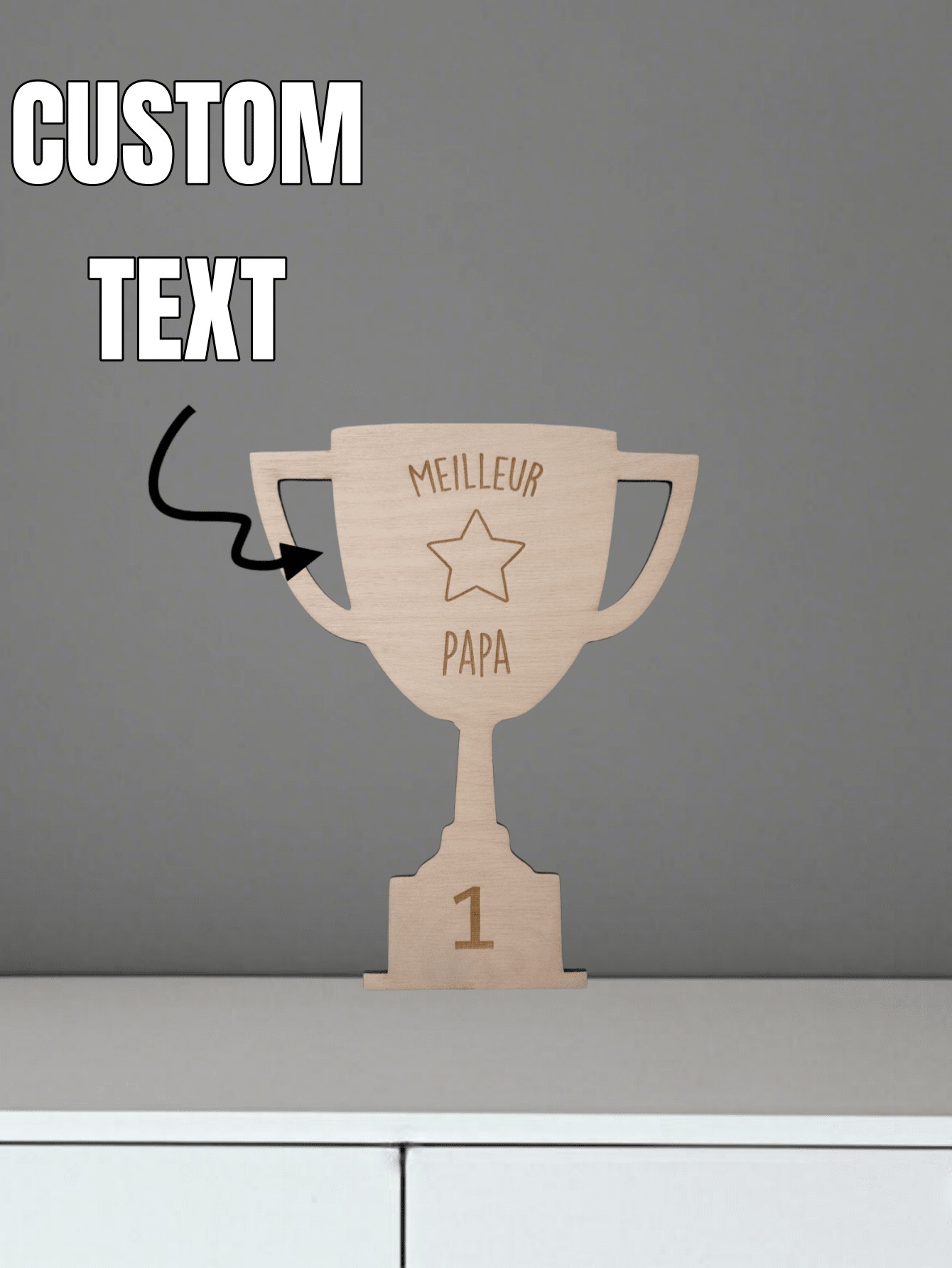 Personalized Wooden Trophy for Papa