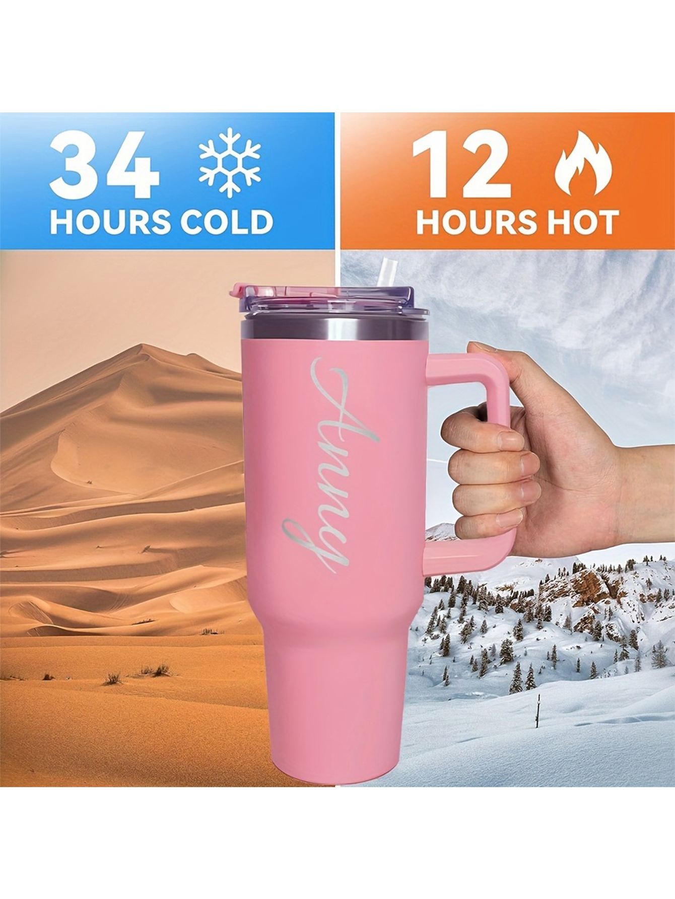 Personalized 40oz Insulated Stainless Steel Tumbler
