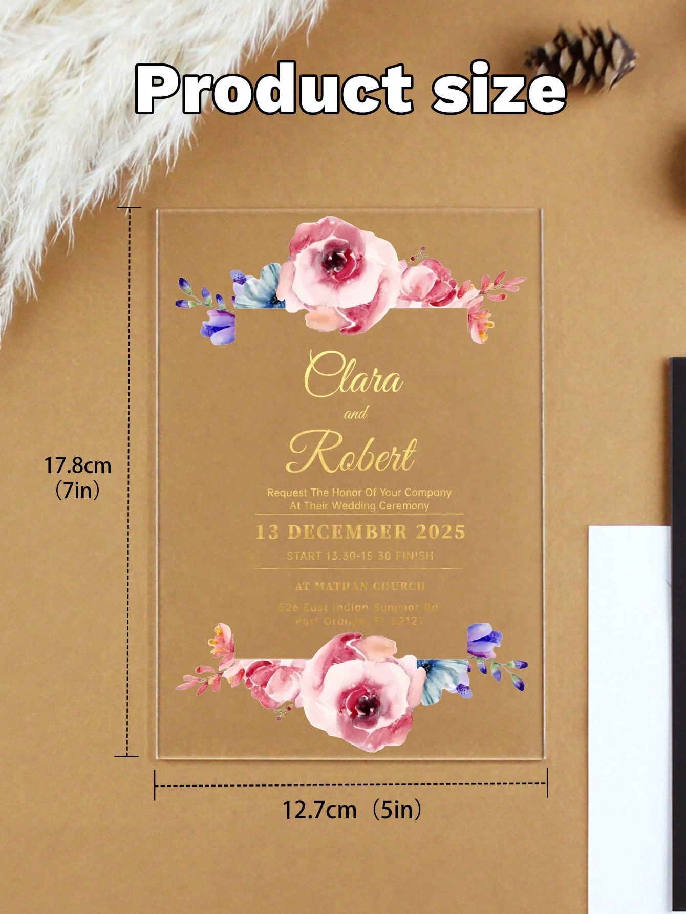 Clear Acrylic Wedding Invitations