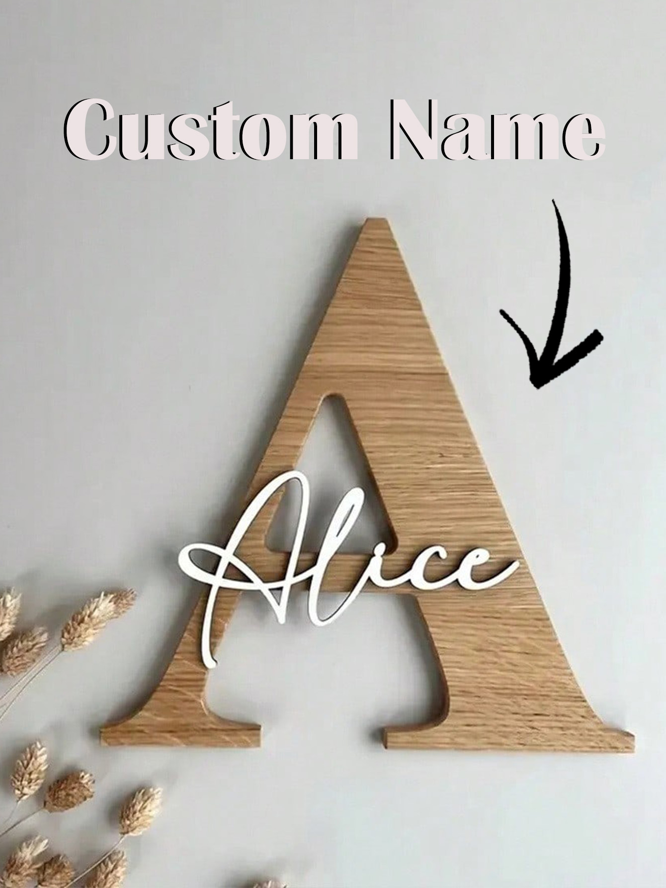 Custom Baby Name Wooden Sign