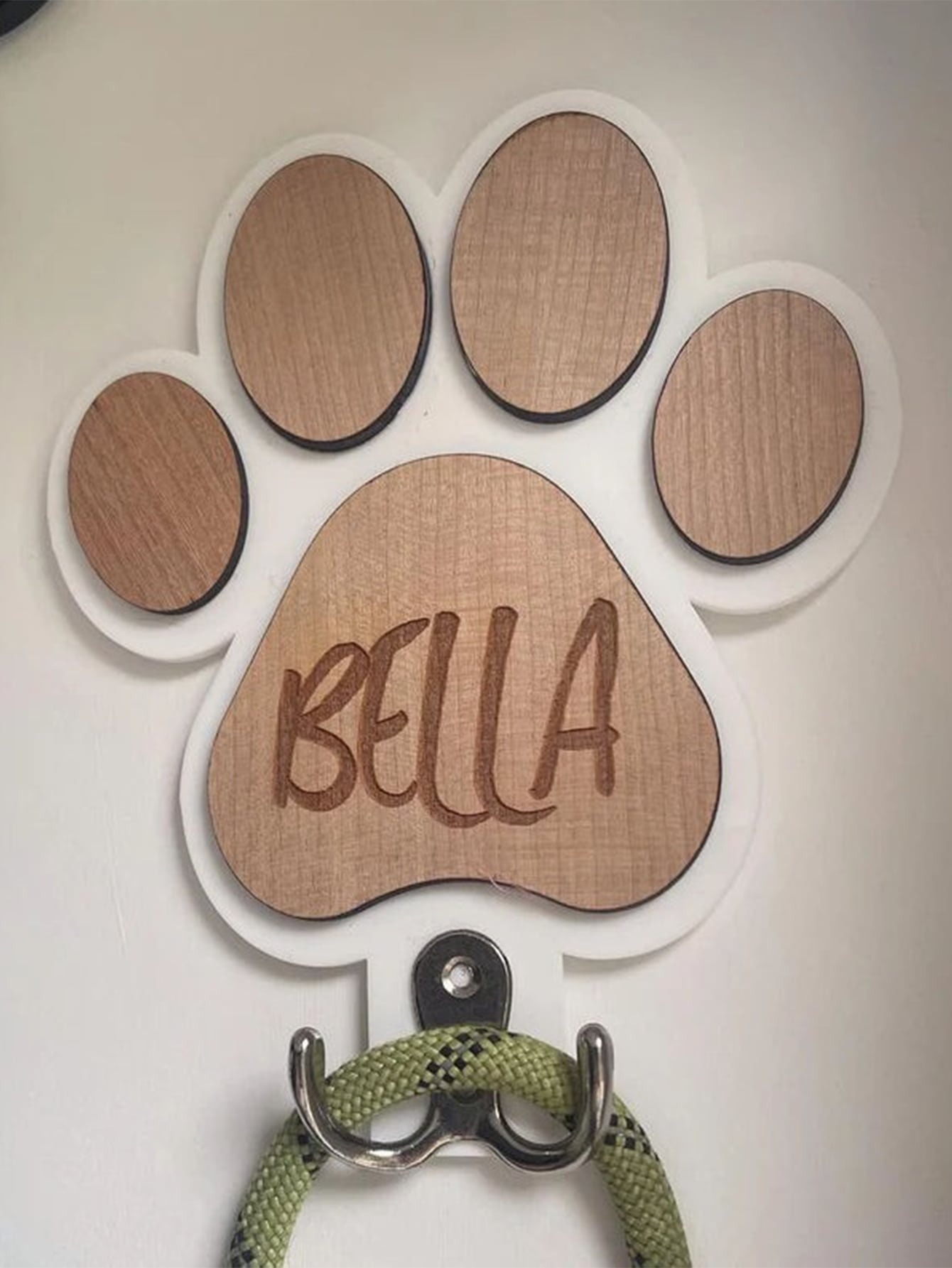 Leash Hook – Custom Wooden Paw Wall Hook