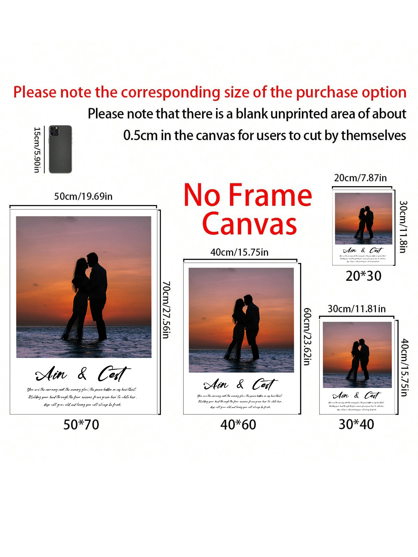 Customizable Framed Canvas Wall Art