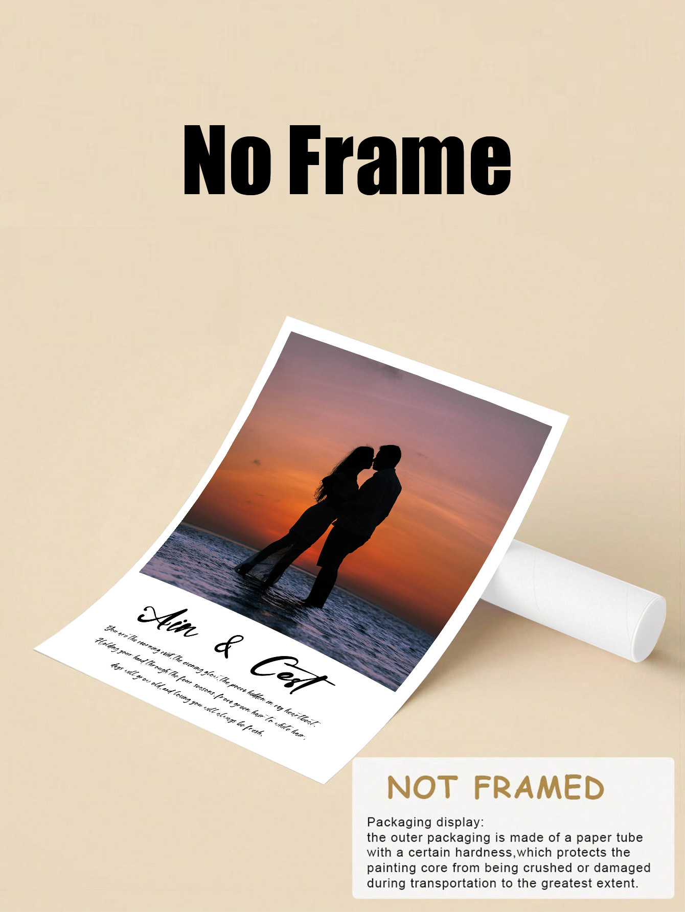 Customizable Framed Canvas Wall Art