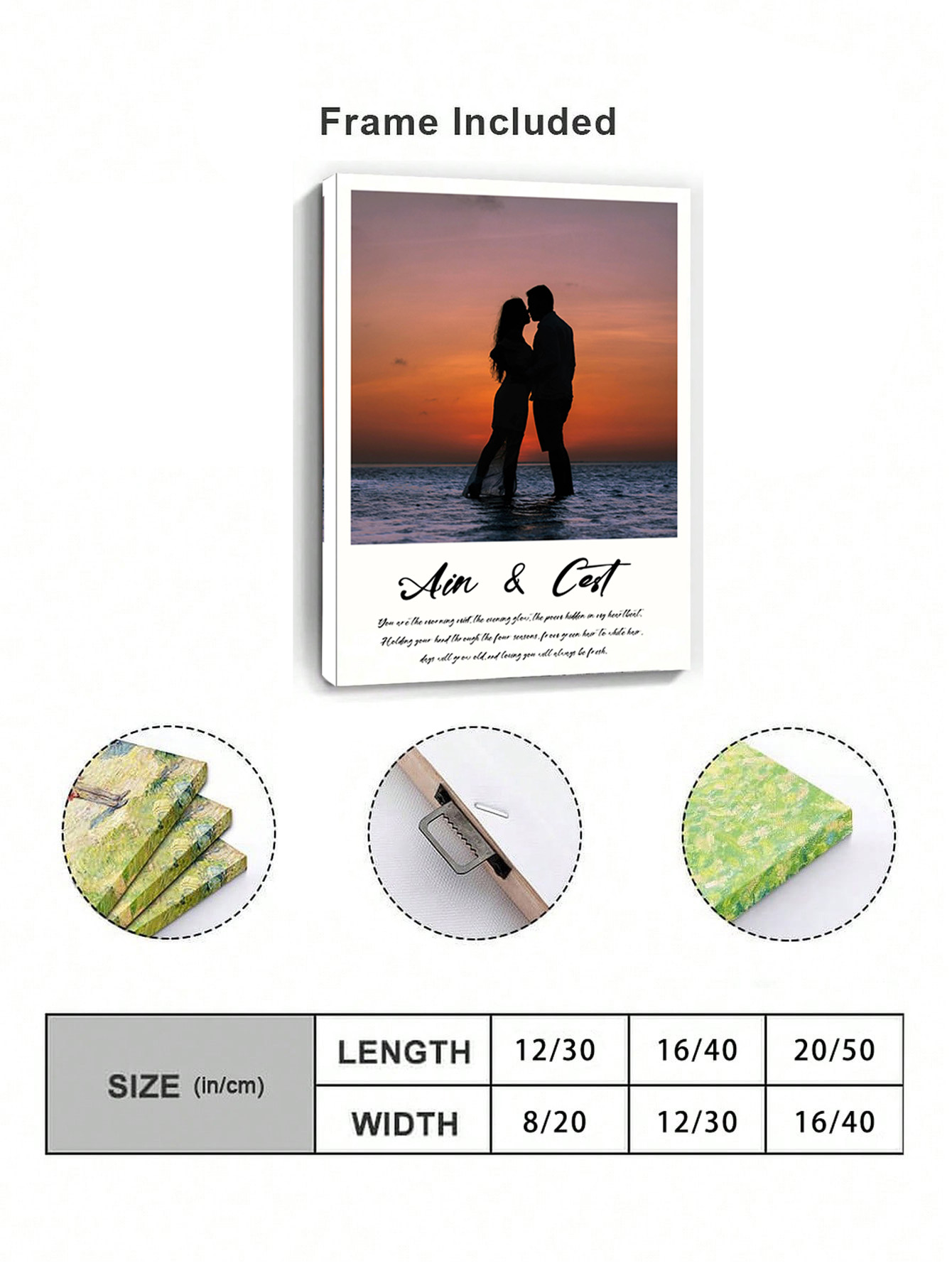 Customizable Framed Canvas Wall Art