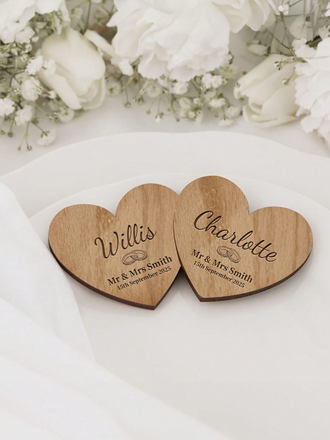 Personalized Wooden Wedding Seat Cards