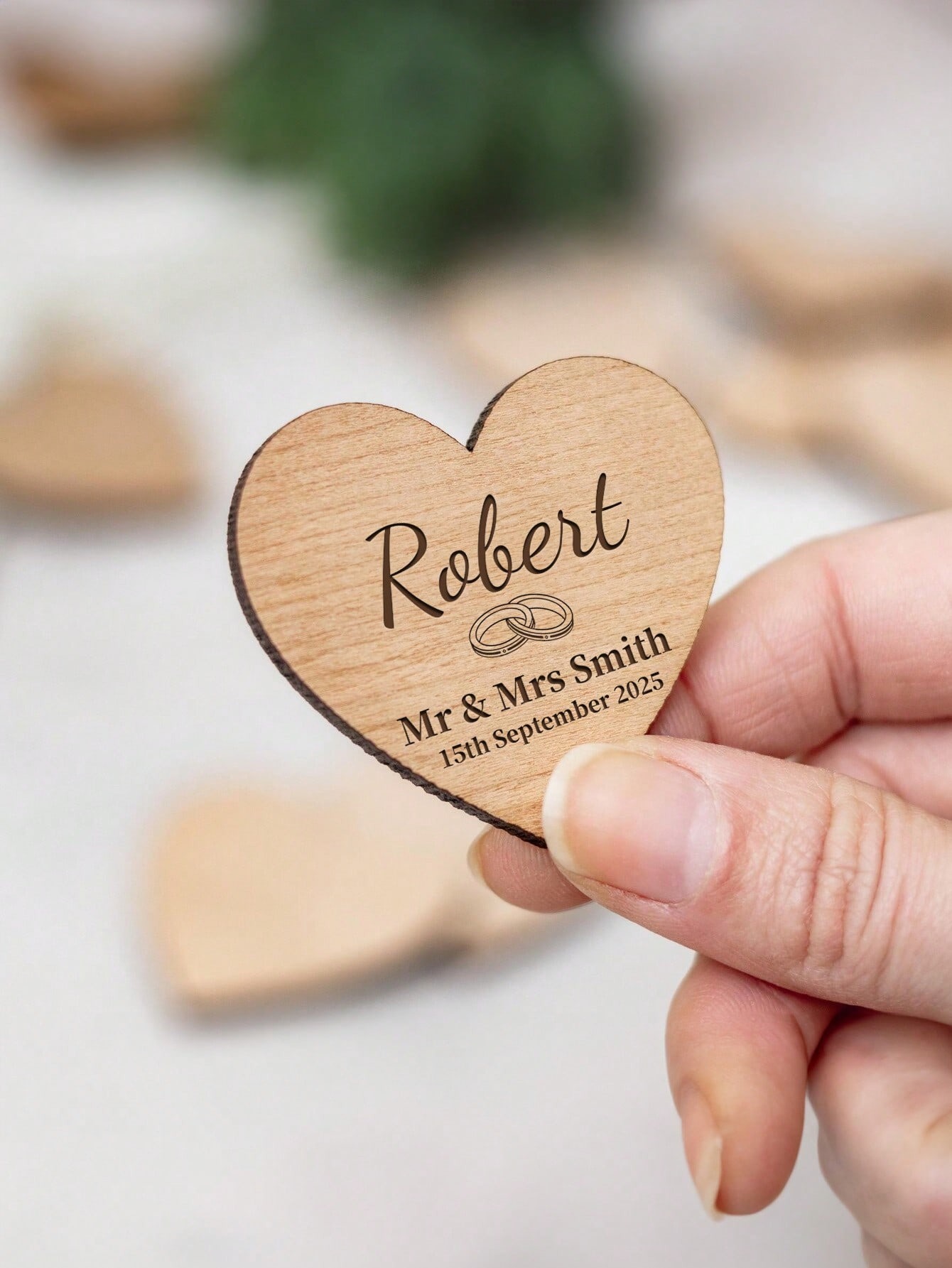 Personalized Wooden Wedding Seat Cards