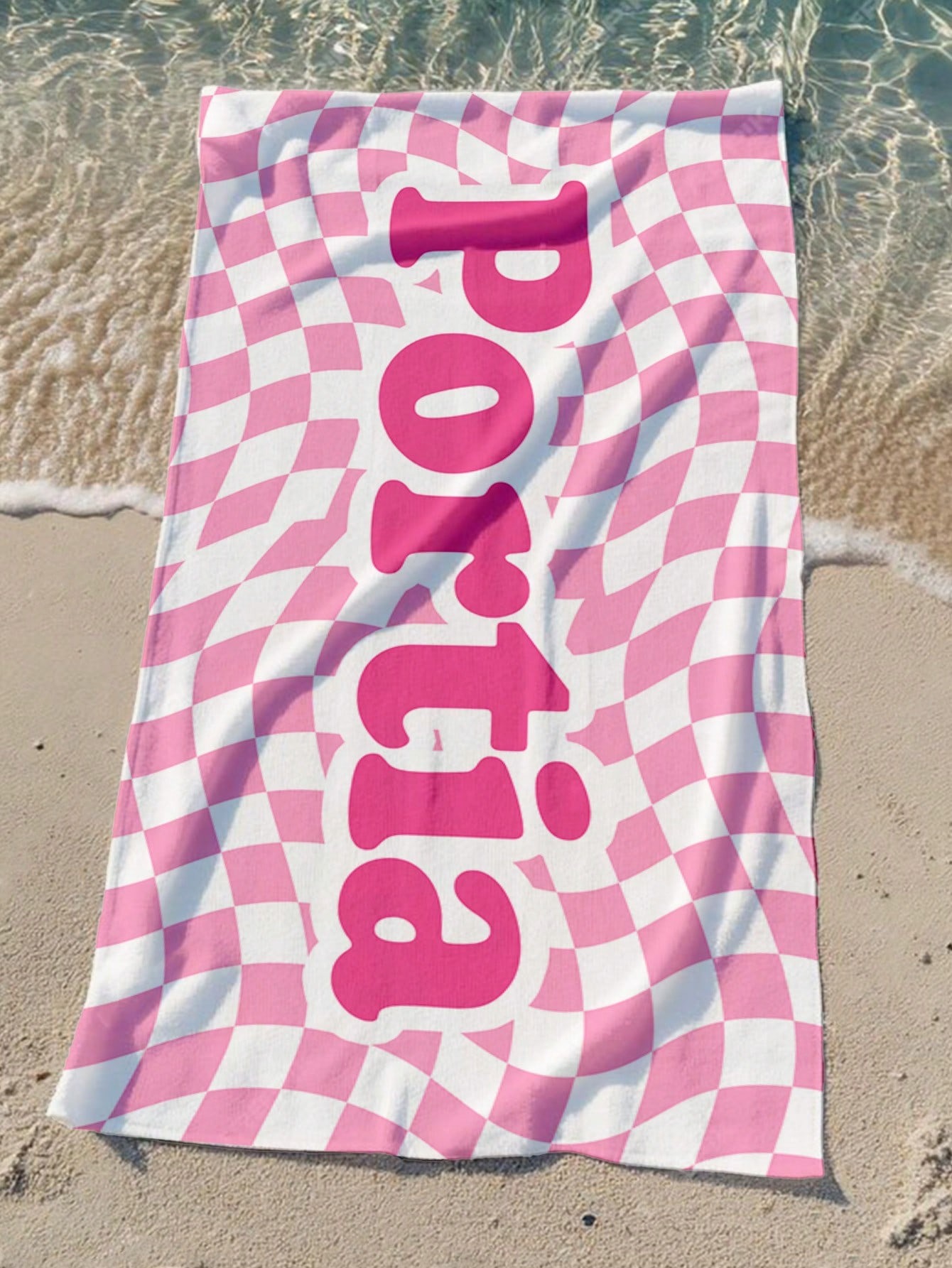 DIY Design Ocean Beach Towel Customized Name