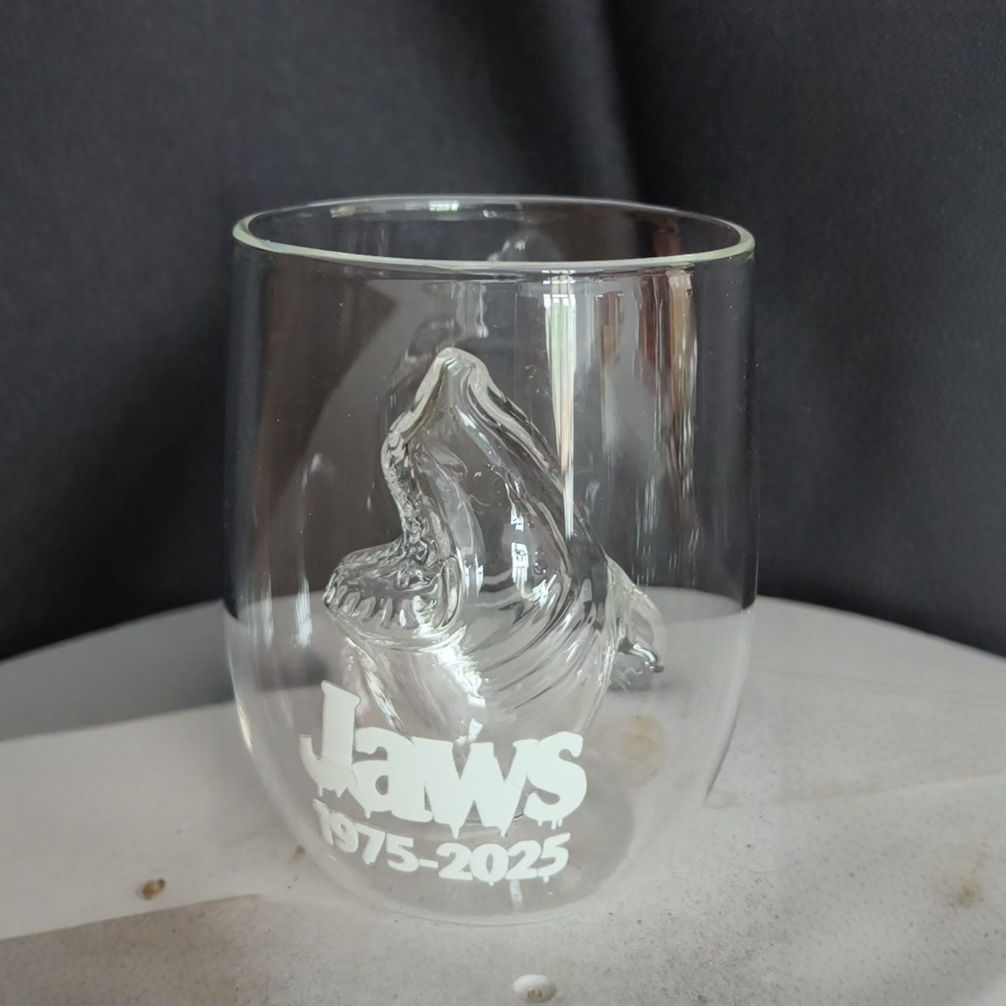 Shark Whiskey Glass with Custom Content