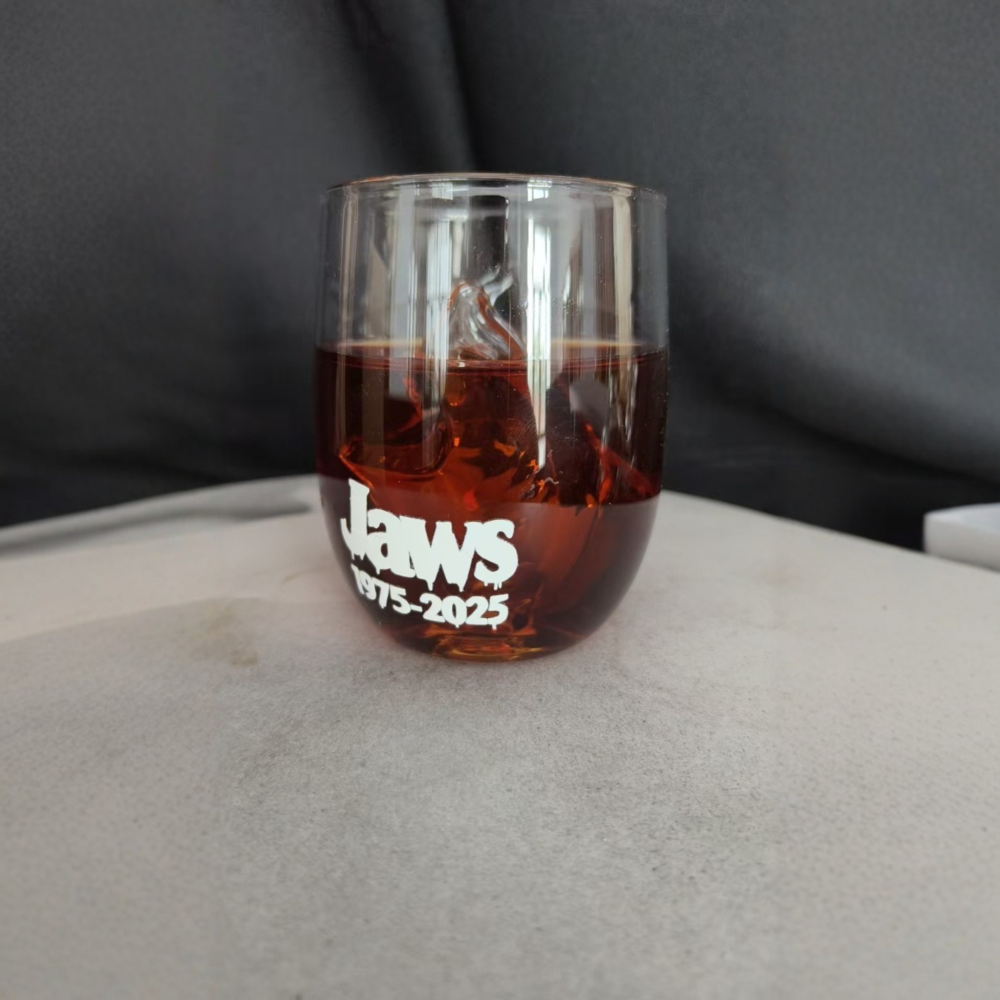 Shark Whiskey Glass with Custom Content