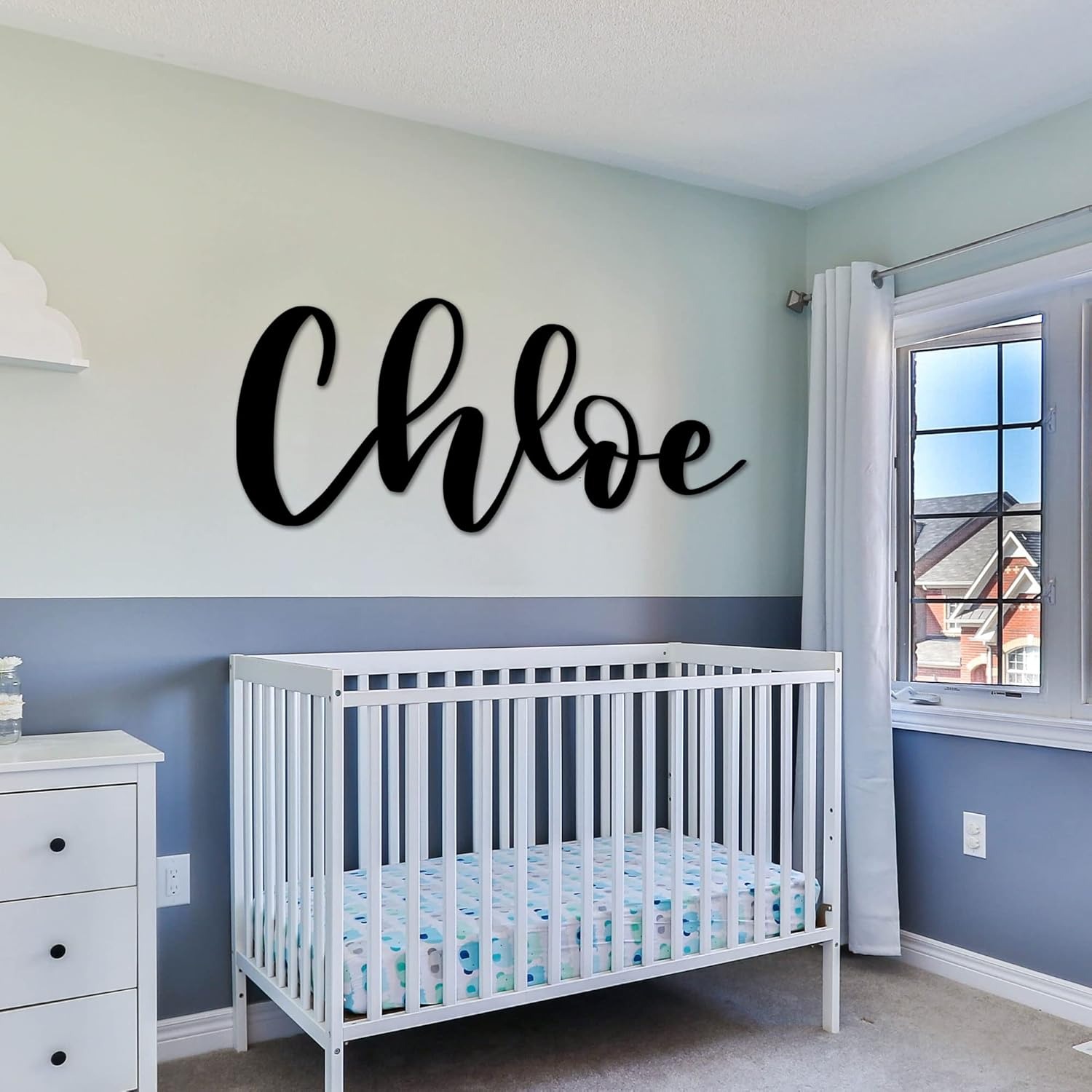 Custom wooden text signs with name, personalized home wall stickers, home decor