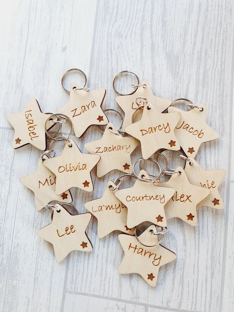 You're a Star Wooden Star Keyring