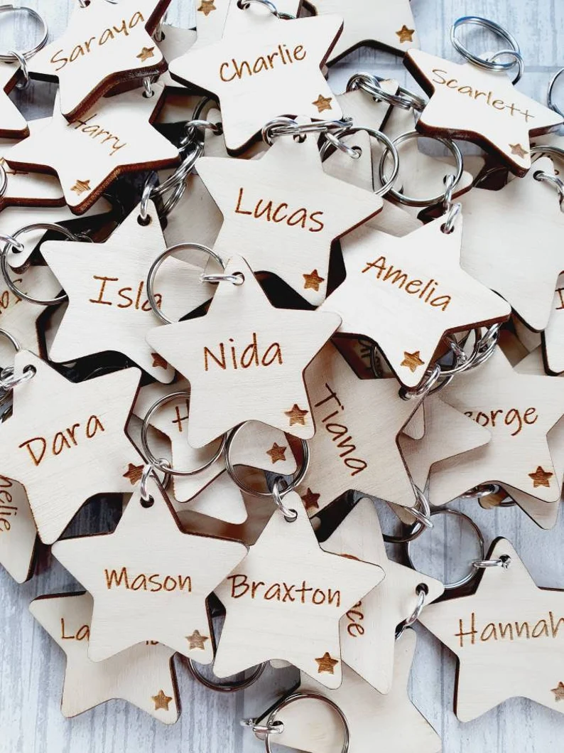 You're a Star Wooden Star Keyring